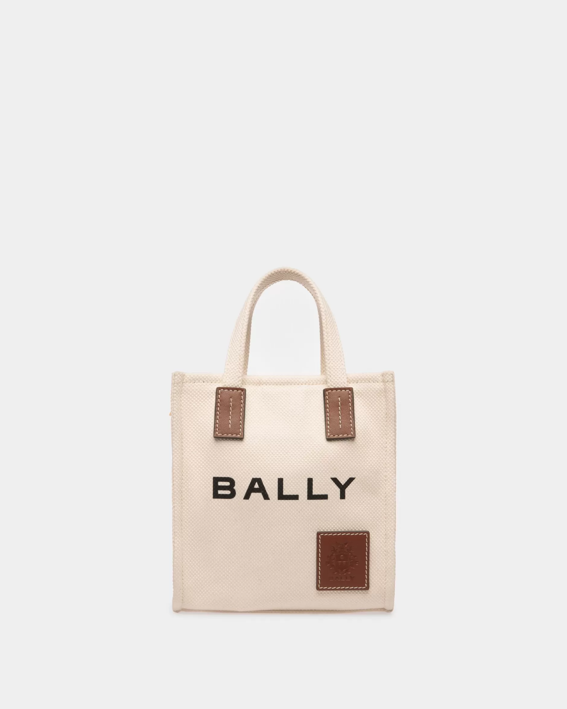 Bally Akelei Mini-Tragetasche Aus Canvas Beige Outlet