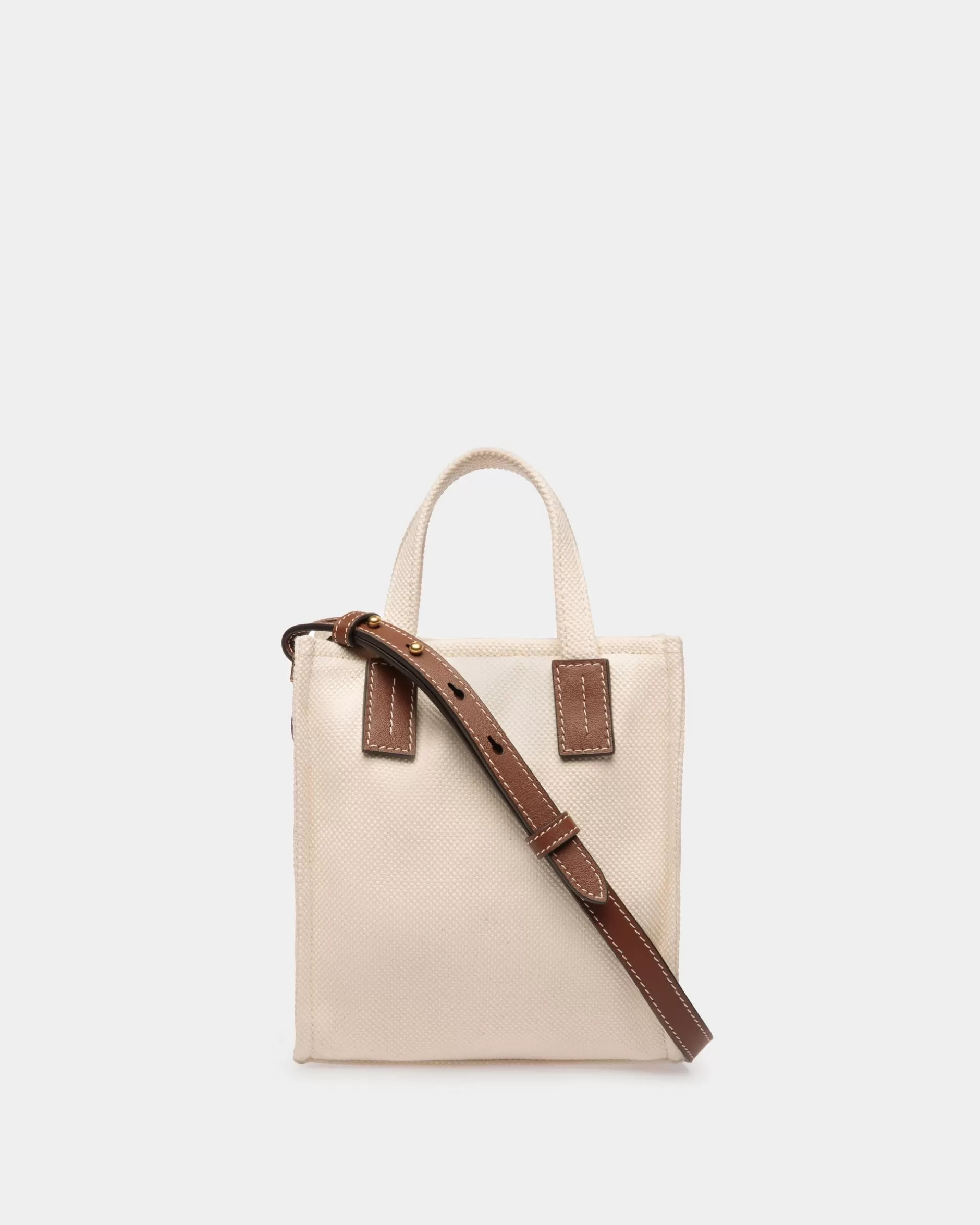 Bally Akelei Mini-Tragetasche Aus Canvas Beige Outlet