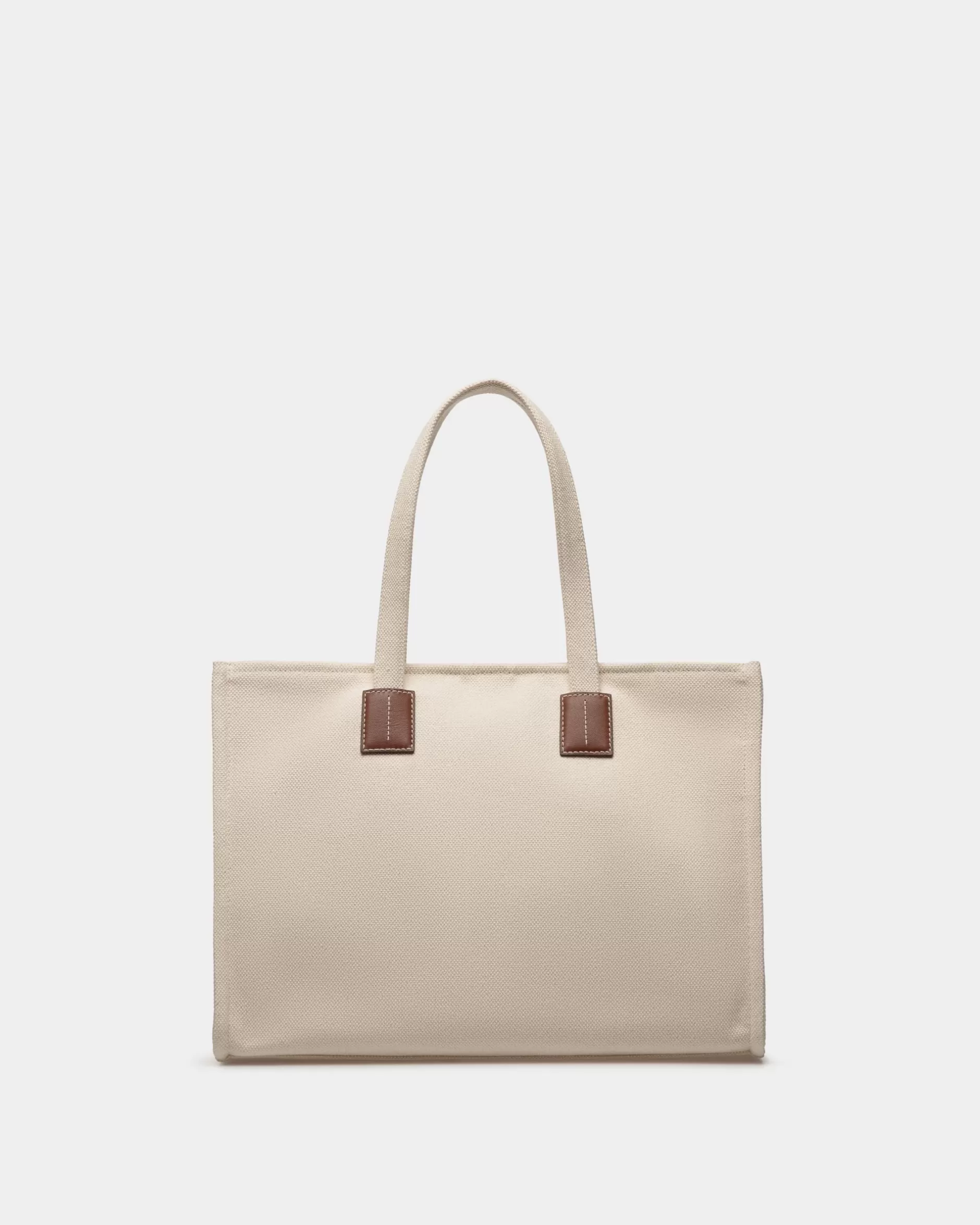 Bally Akelei Tragetasche Aus Canvas Beige Flash Sale