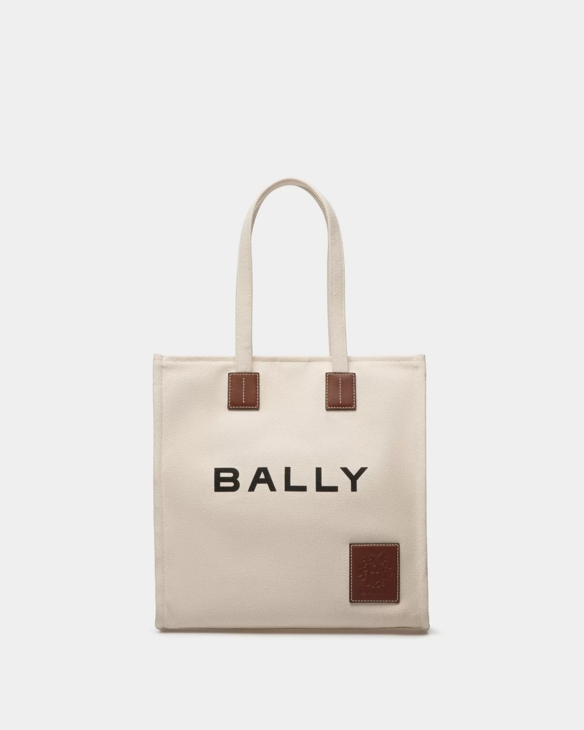 Bally Akelei Tragetasche Aus Canvas Beige Sale