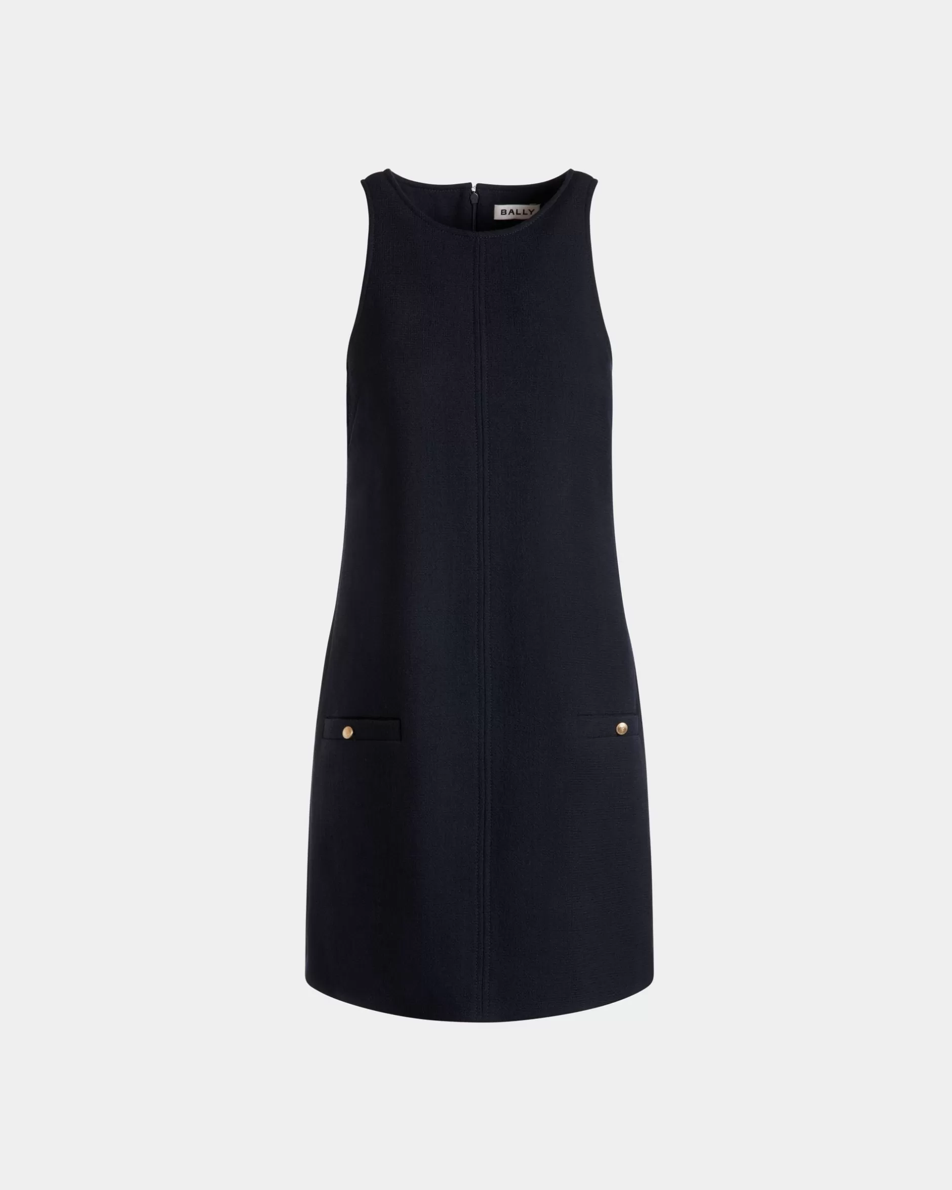 Bally A-Linien-Minikleid Aus Wolle In Navy Blue Blau Online