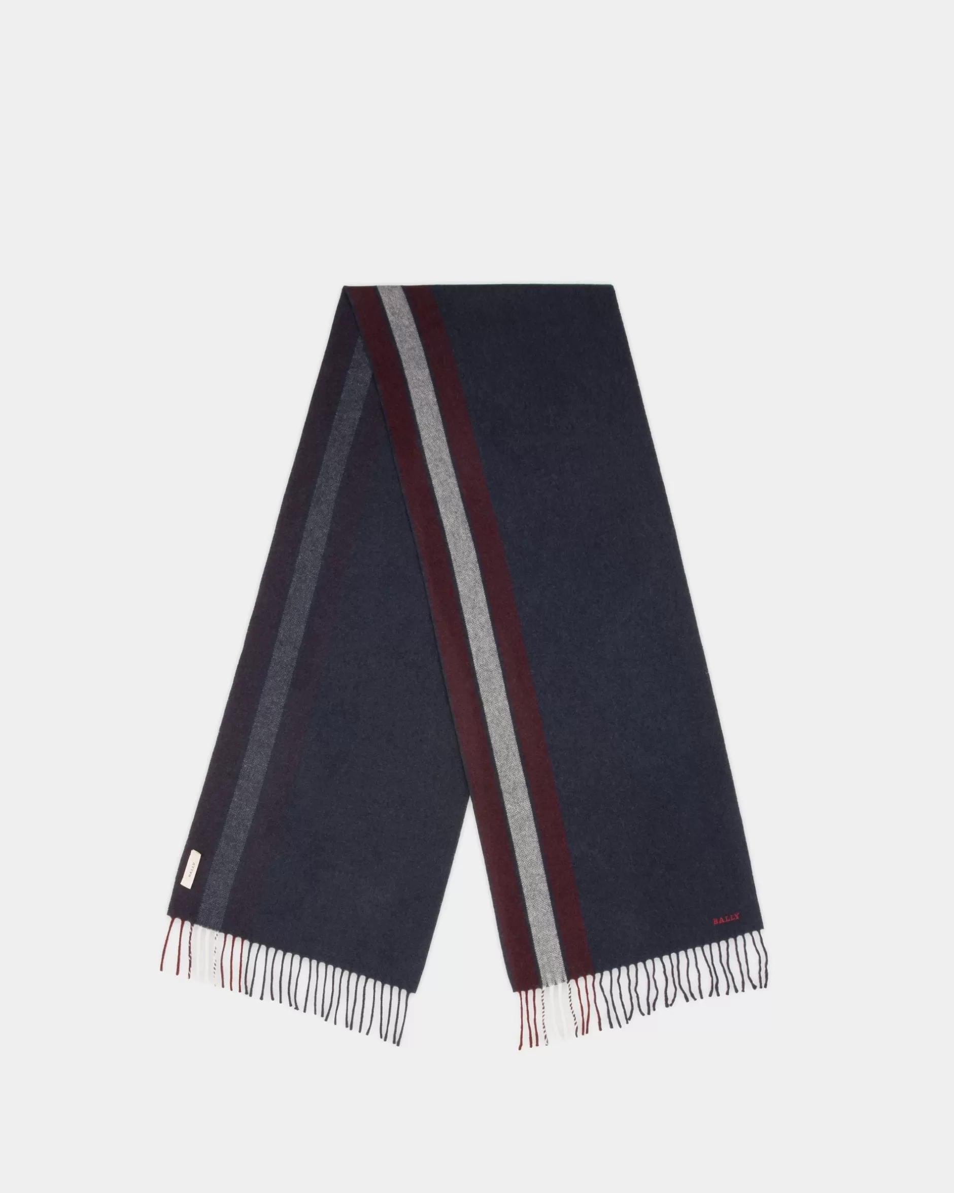 Bally Stripe Schal Blau Fashion