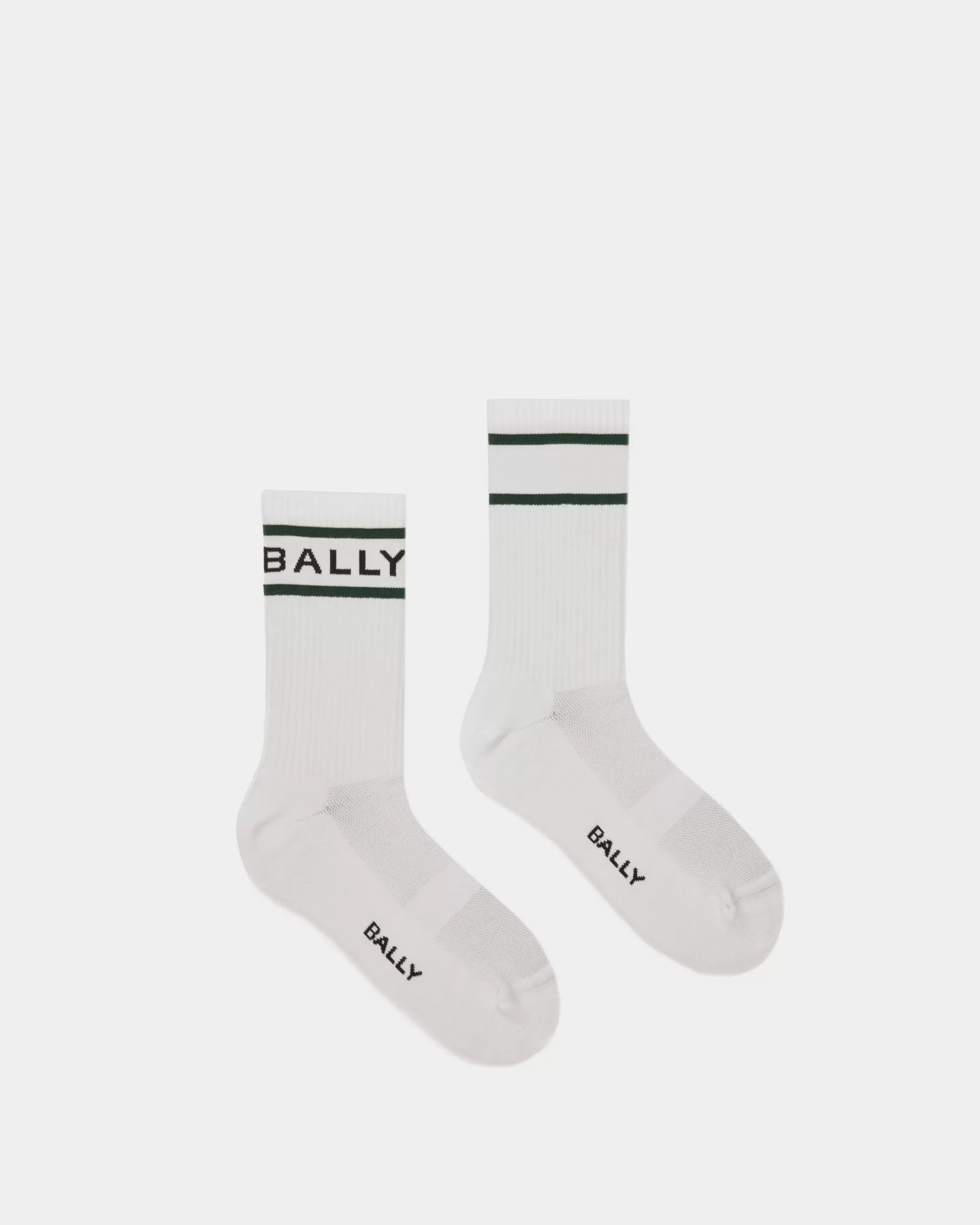 Bally Stripe Socken In und Grün Weiß Cheap