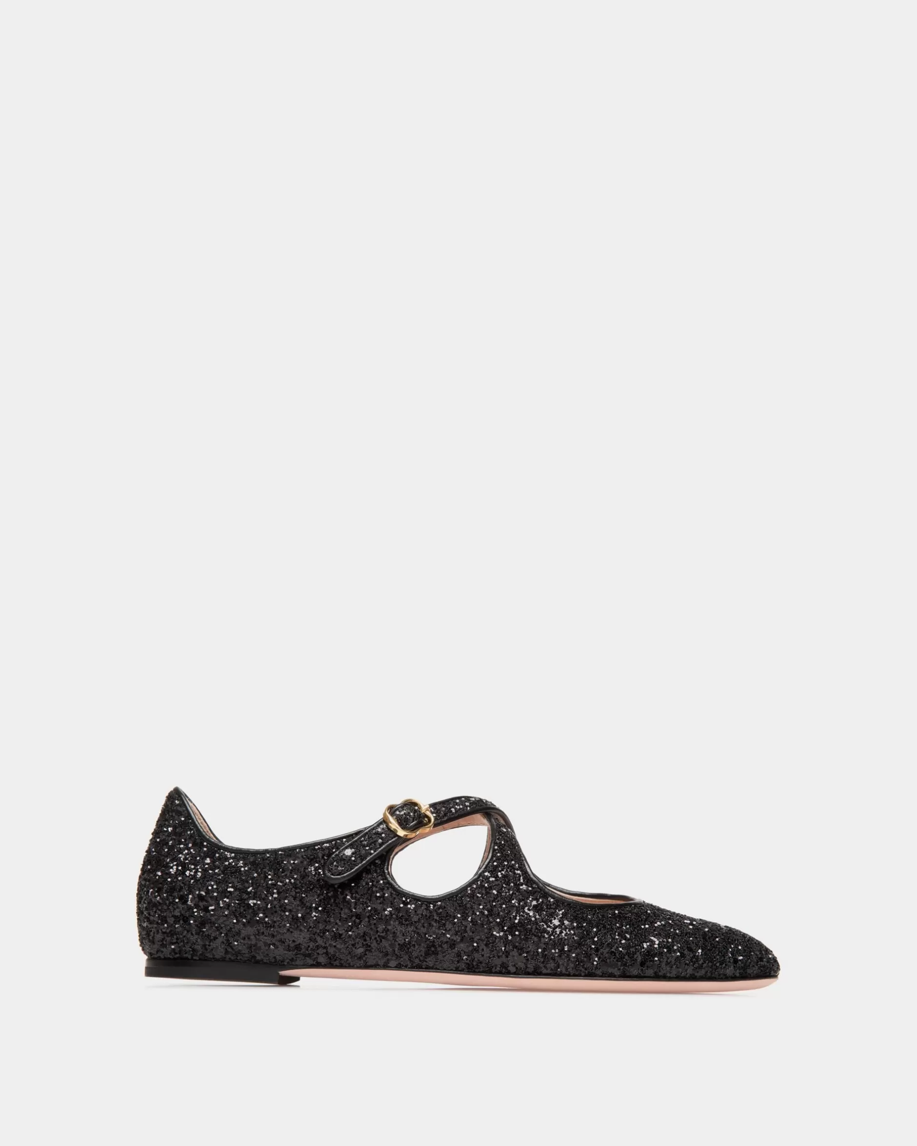 Bally rina Ballerina Aus Glitzerstoff In Schwarz Clearance