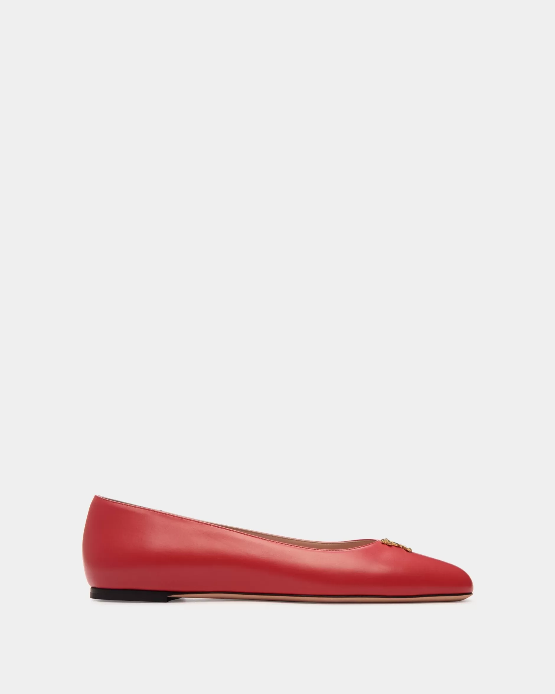 Bally rina Ballerina Aus Leder In Rot Clearance