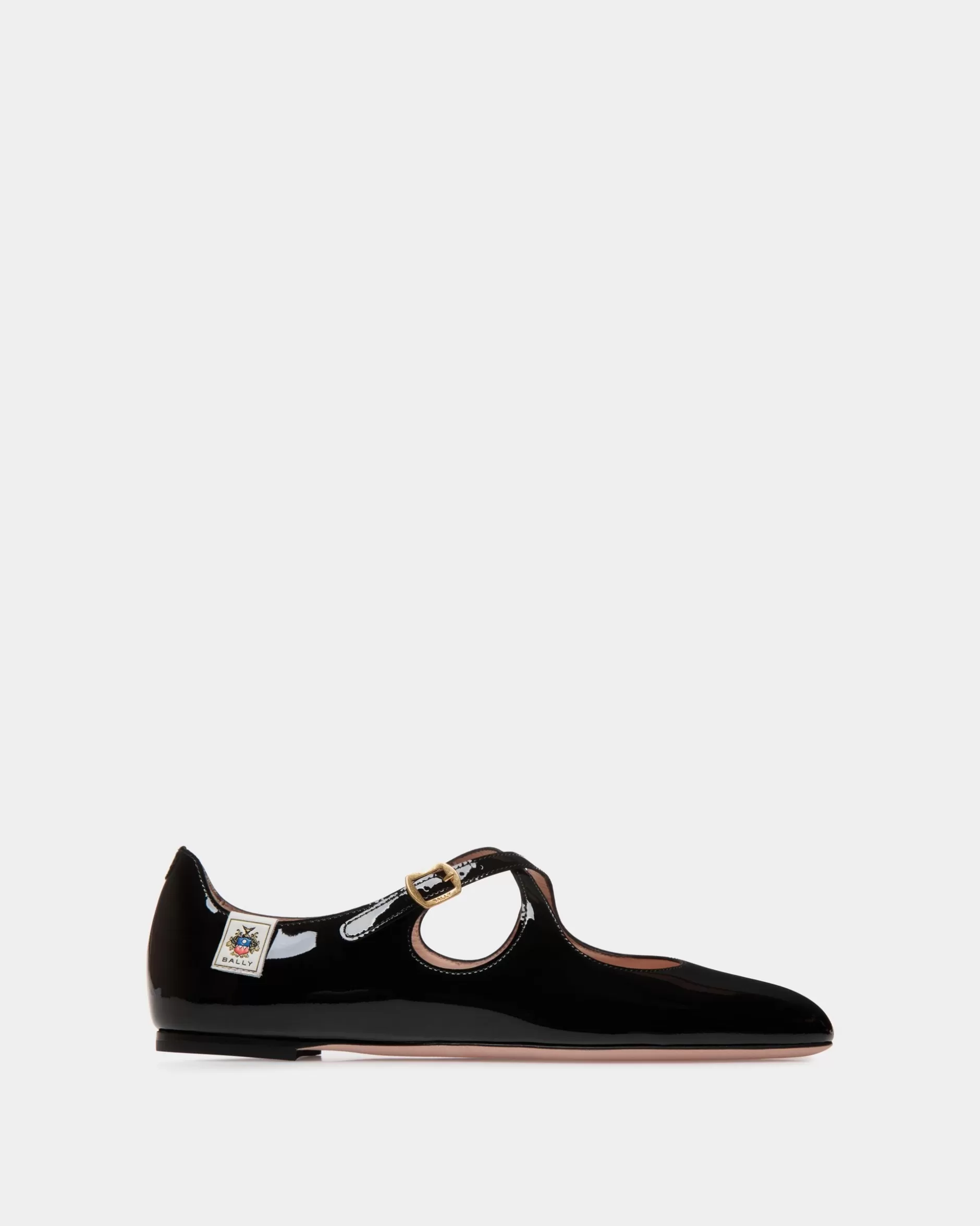 Bally rina-Flats Aus Lackleder In Schwarz Hot