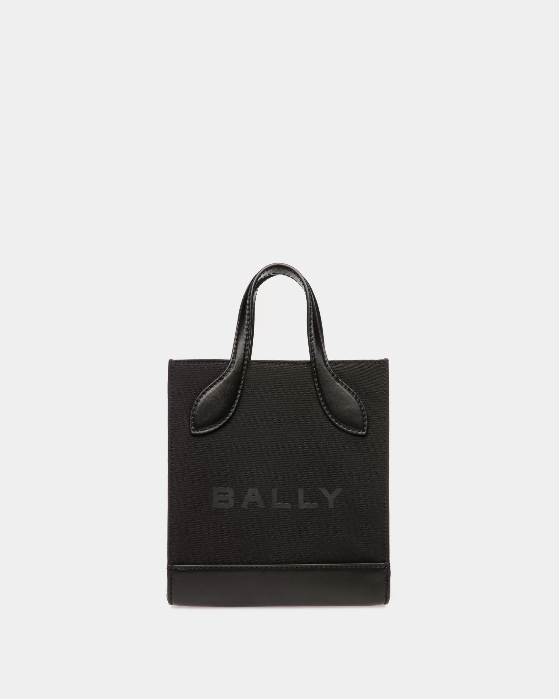 Bally Bar Mini Tragetasche Aus Nylon Und Leder In Schwarz Best