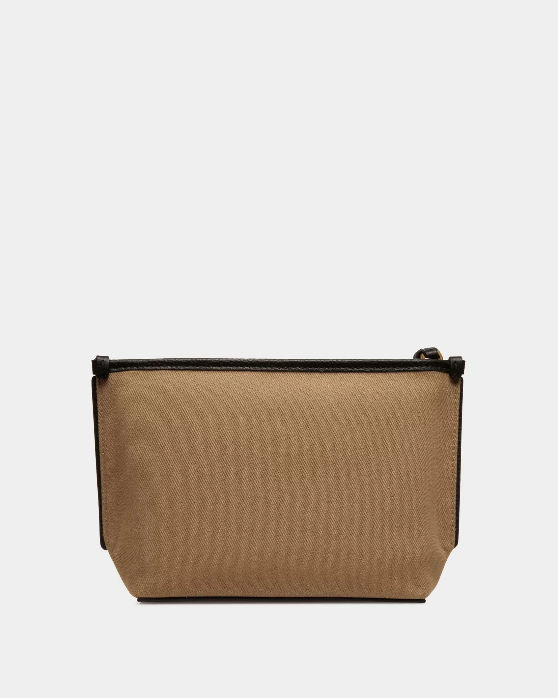 Bally Bar Pochette Mit Reißverschluss Aus Canvas Und Leder Beige Hot