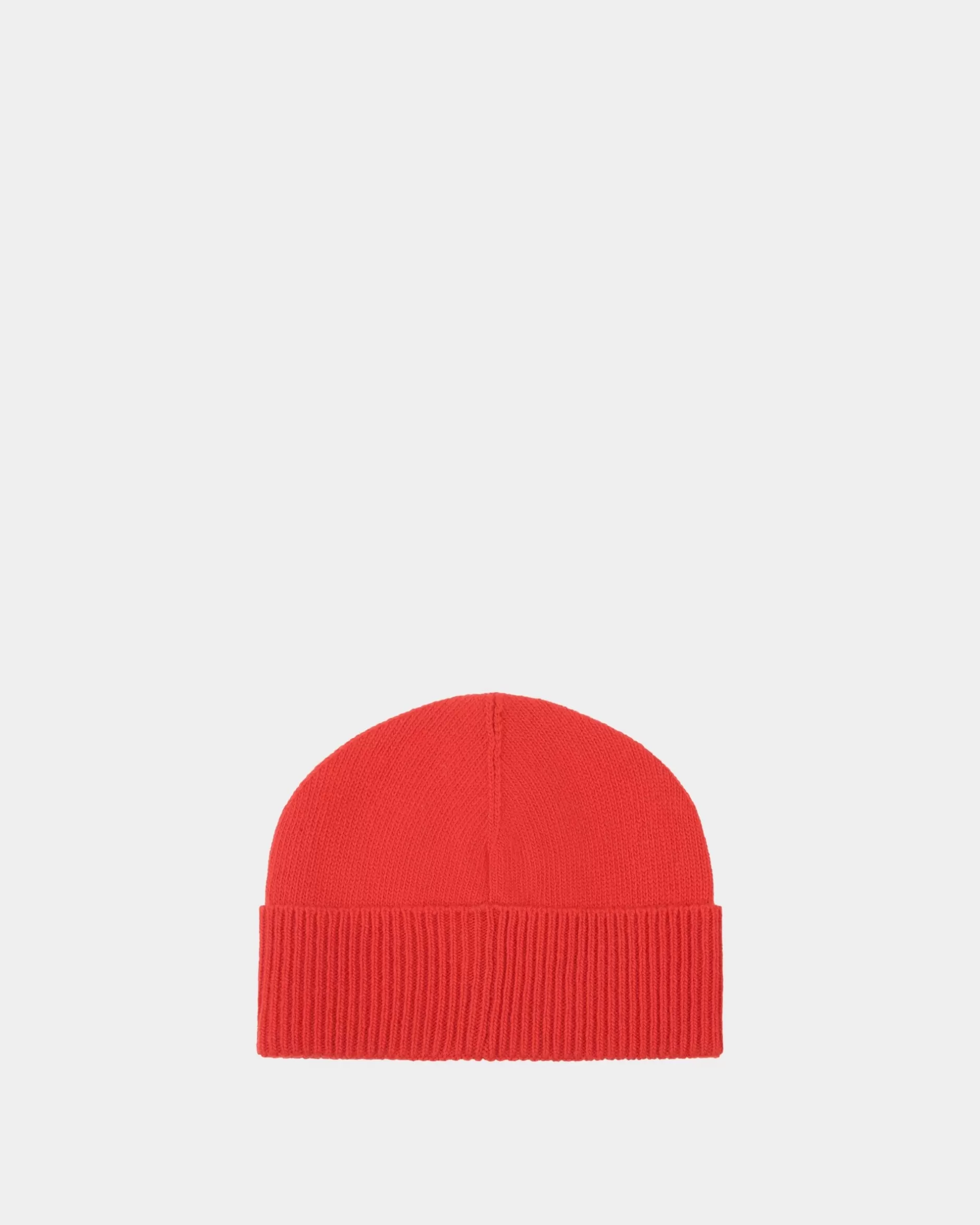 Bally Beanie Aus Wolle In Candy Red Mit Logo Rot Outlet