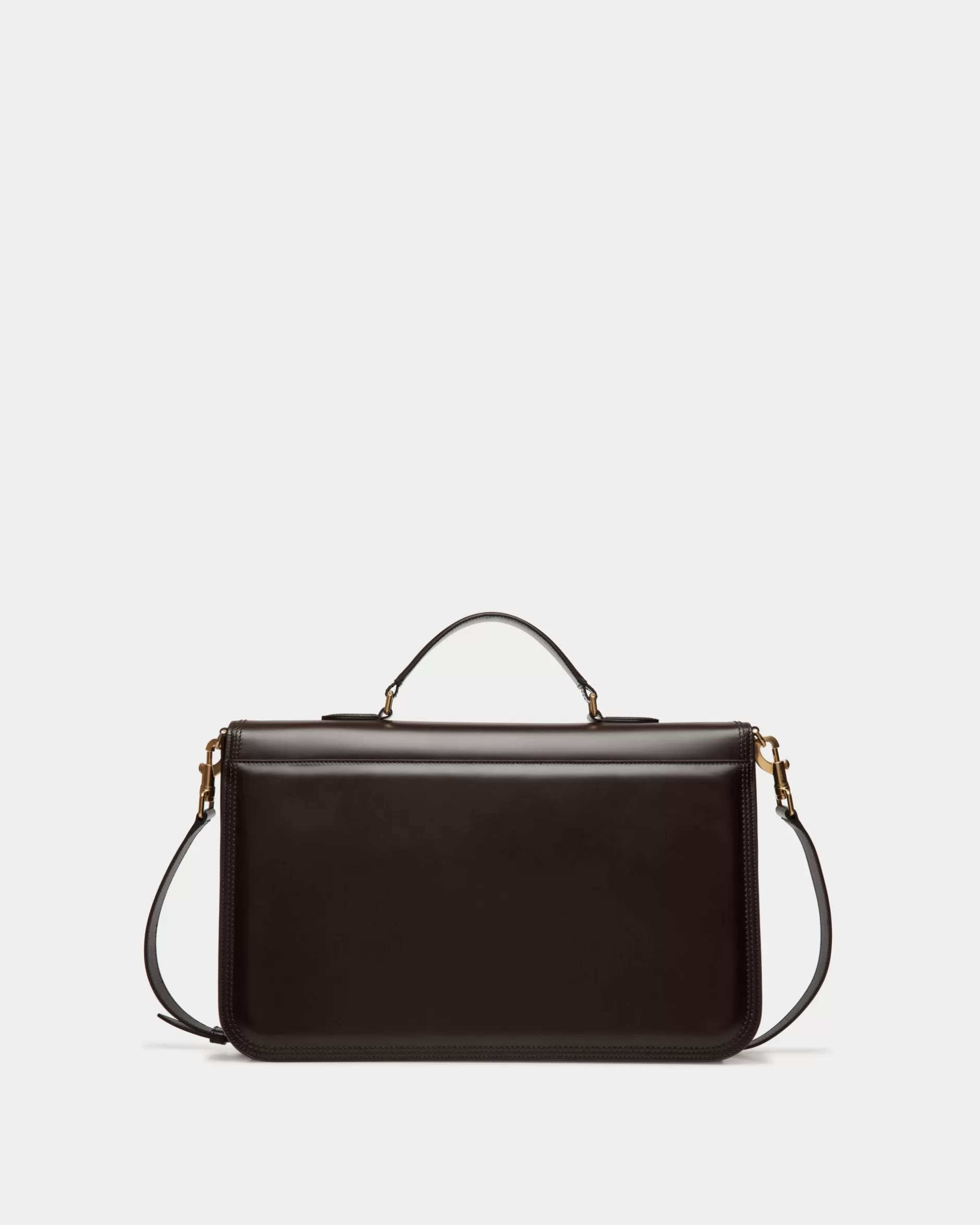 Bally Beckett Briefcase In Ebano Leather Braun Shop