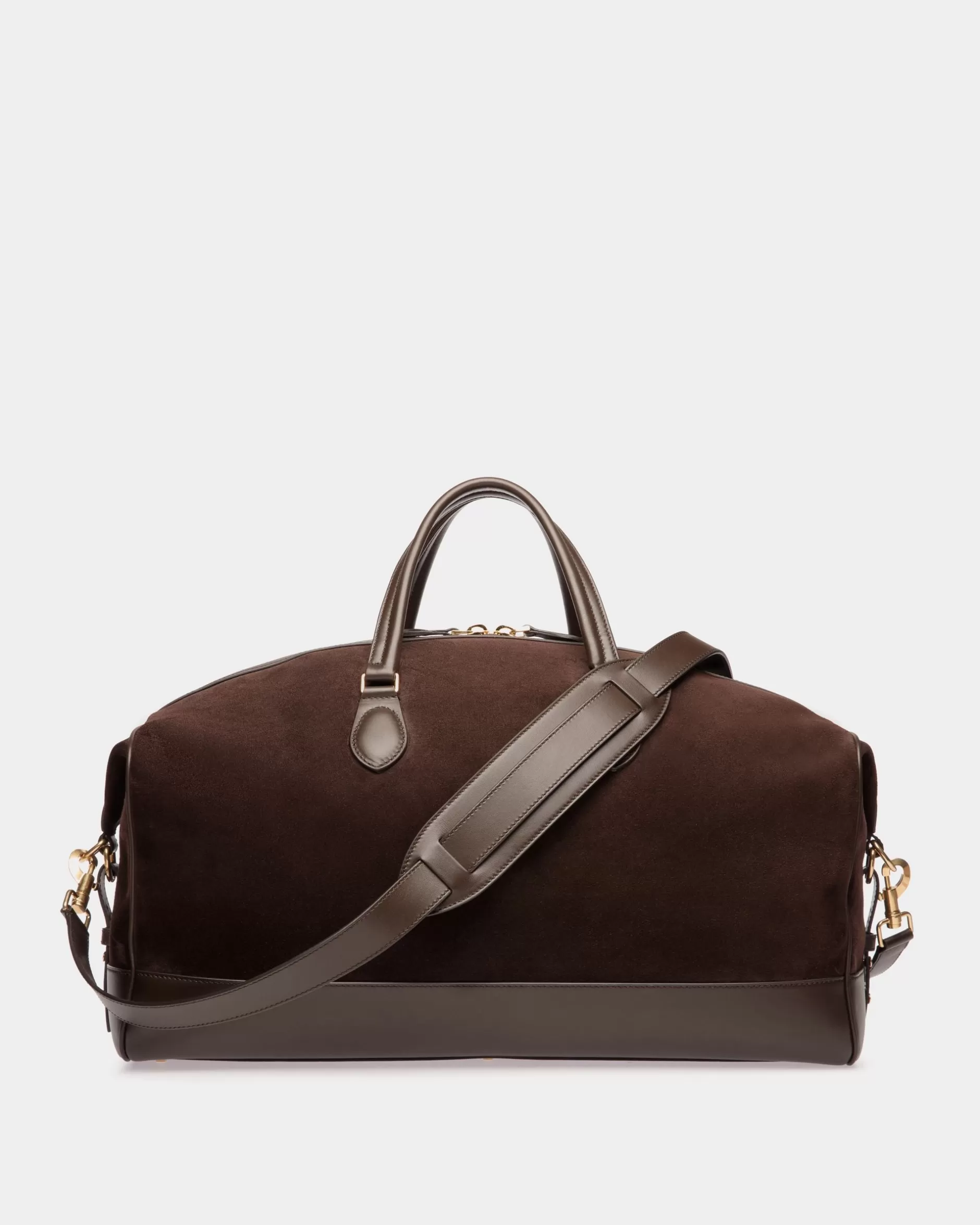 Bally Beckett Reisetasche Aus Veloursleder Und Leder In Ebenholz Braun Online