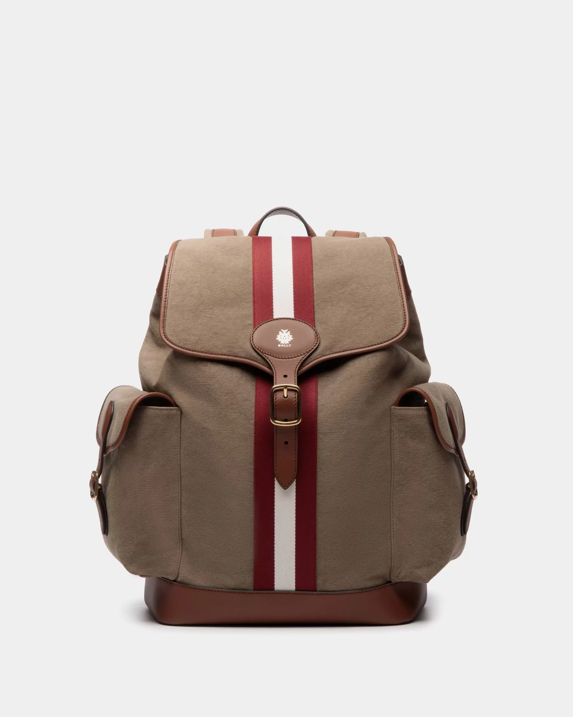 Bally Beckett Rucksack Aus Baumwollcanvas In Kaki Grün Clearance