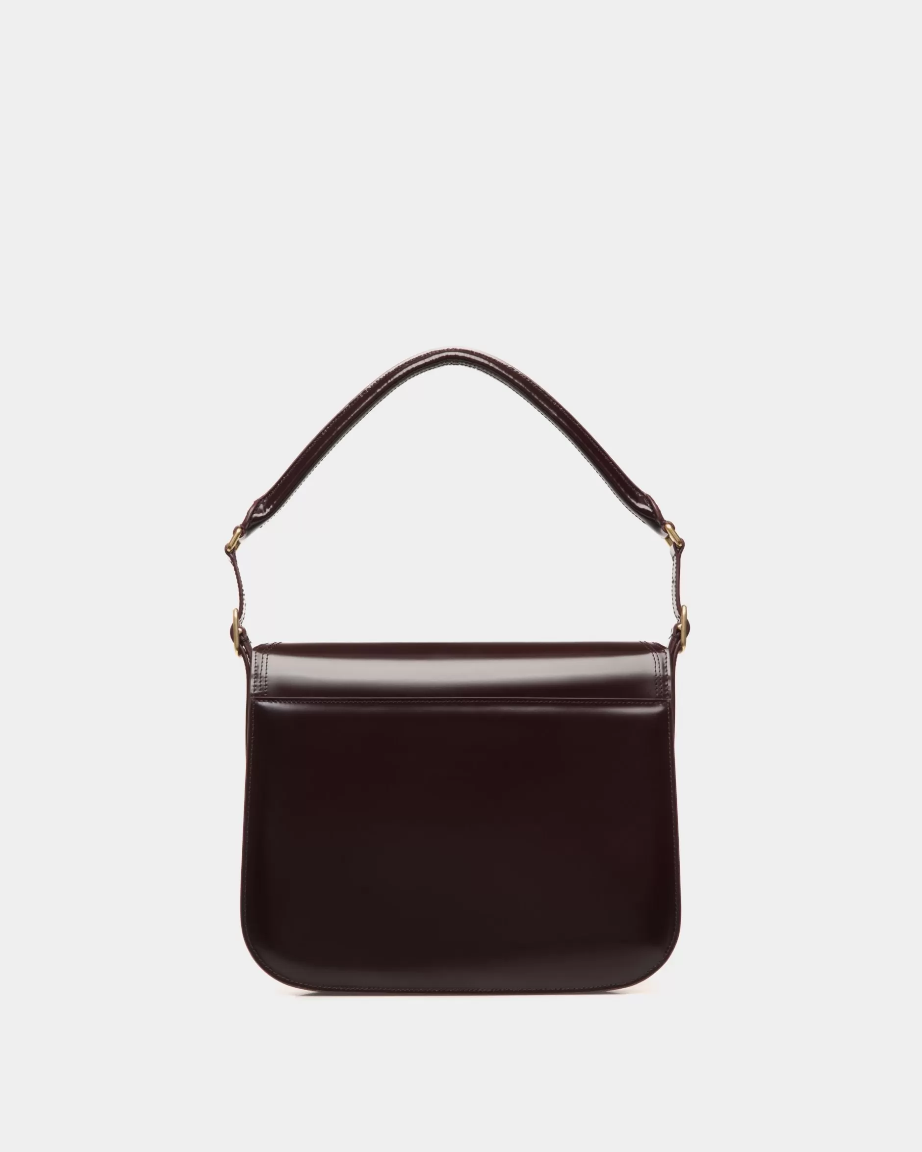 Bally Beckett Schultertasche Aus Gebürstetem Leder In Dunklem Bordeaux Outlet