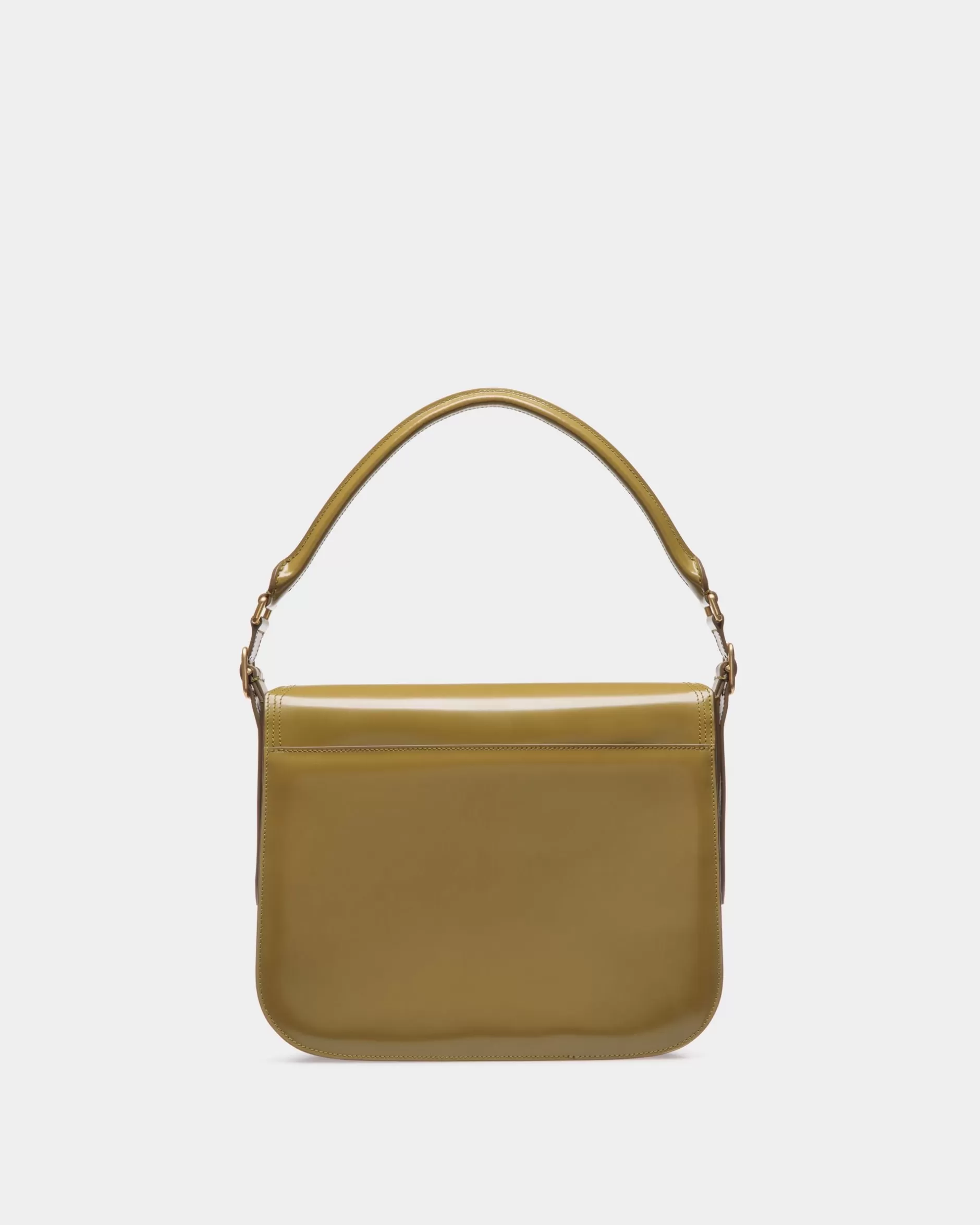 Bally Beckett Schultertasche Aus Gebürstetem Leder In Olive Green Grün Discount