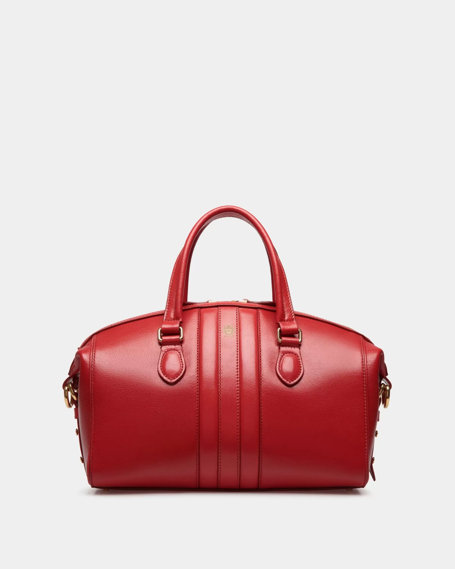 Bally Beckett Top Handle Bag In Red Leather Rot Shop