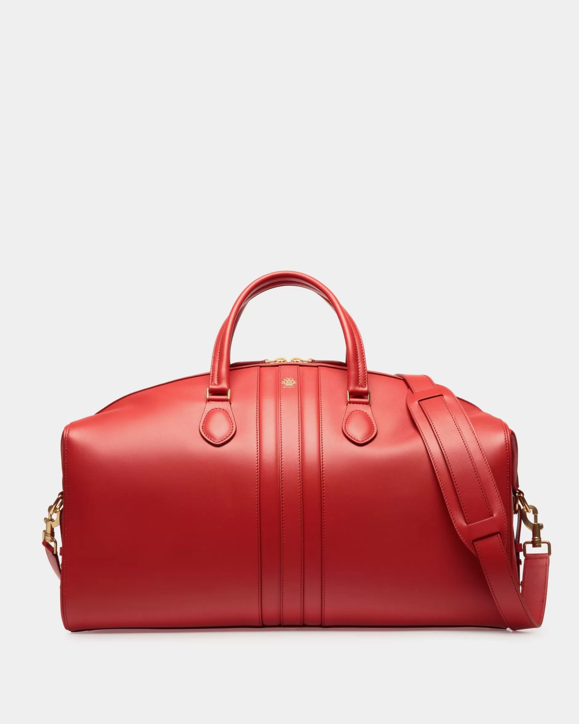 Bally Beckett Weekender Aus Leder In Candy Red Rot Fashion