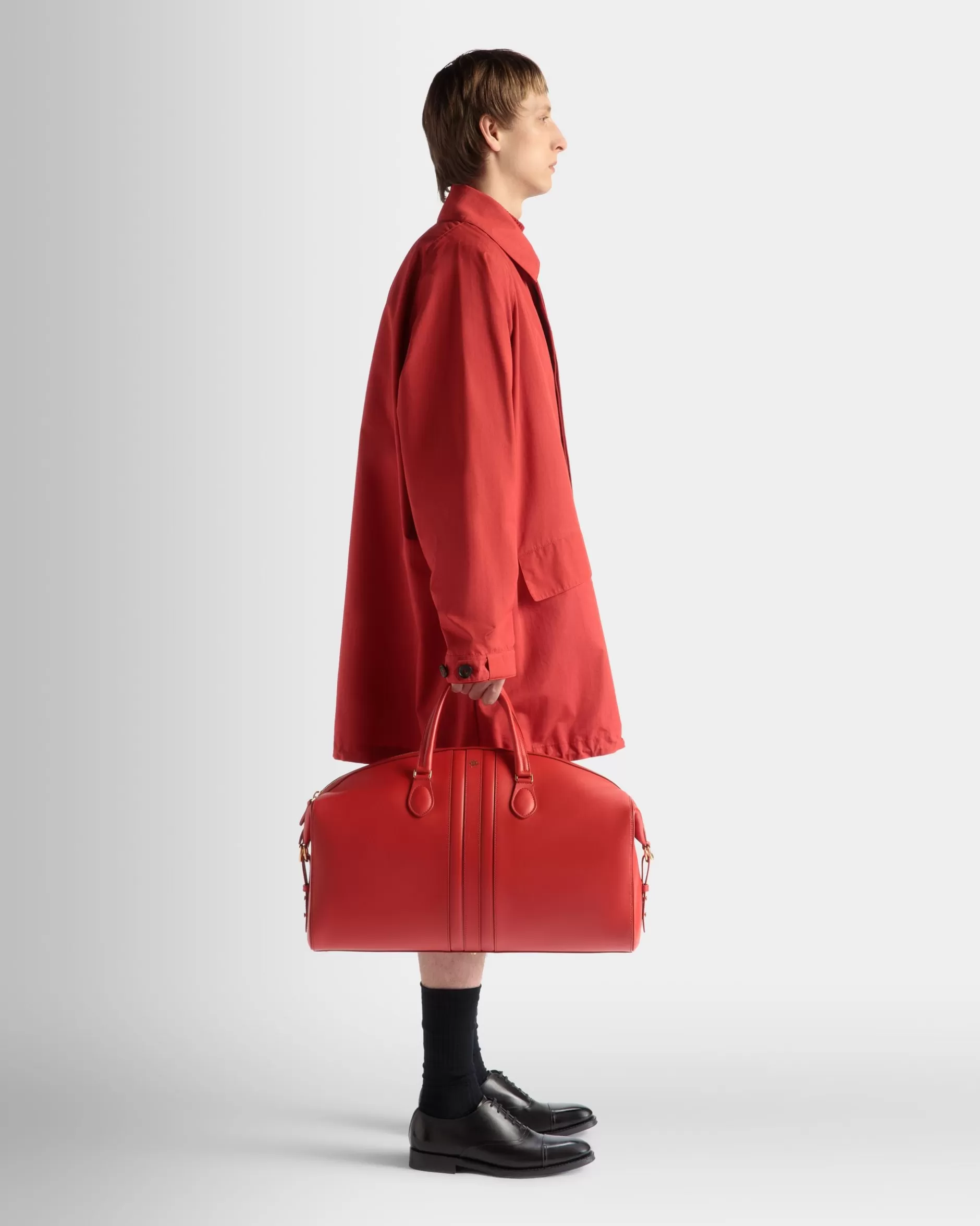 Bally Beckett Weekender Aus Leder In Candy Red Rot Fashion