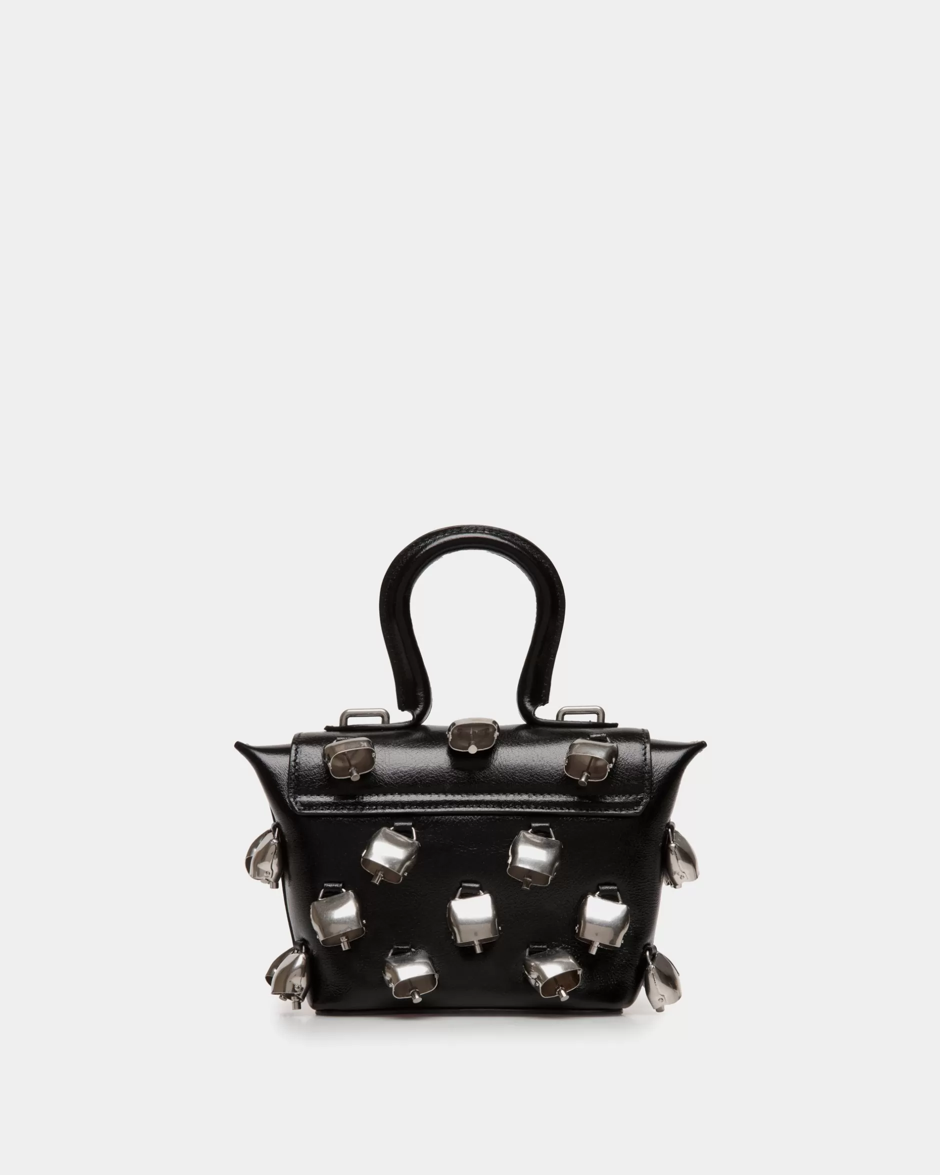 Bally Belle Minibag In Black Leather with Bells Schwarz New