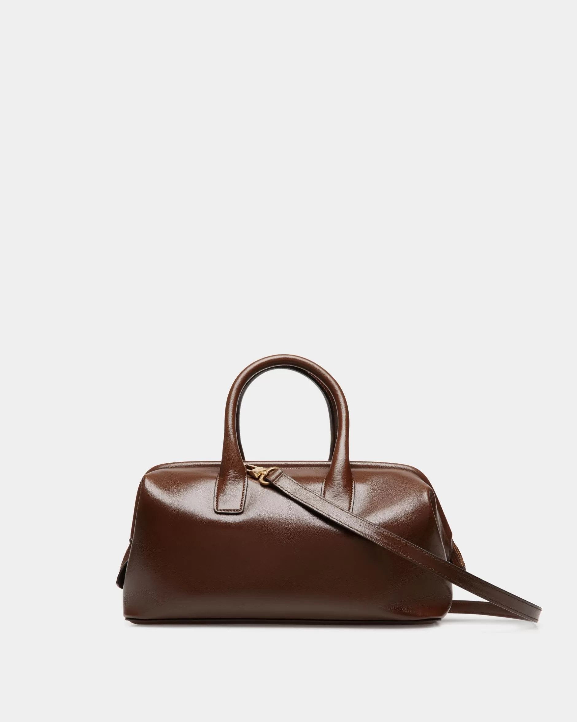 Bally Belle Small Top Handle Bag In Marron Glacé Leather Braun Online