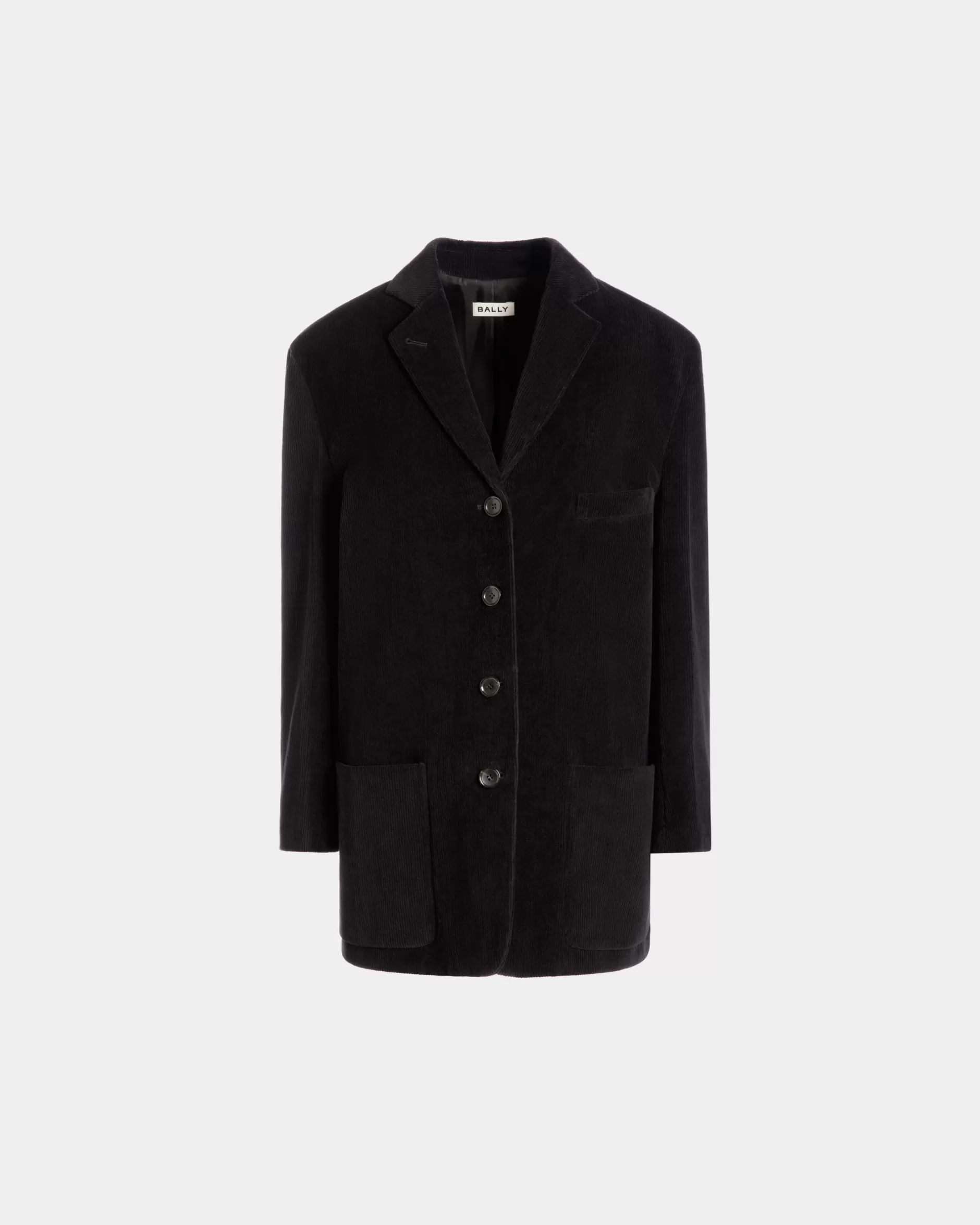 Bally Blazer In Black Cotton Corduroy Schwarz Cheap