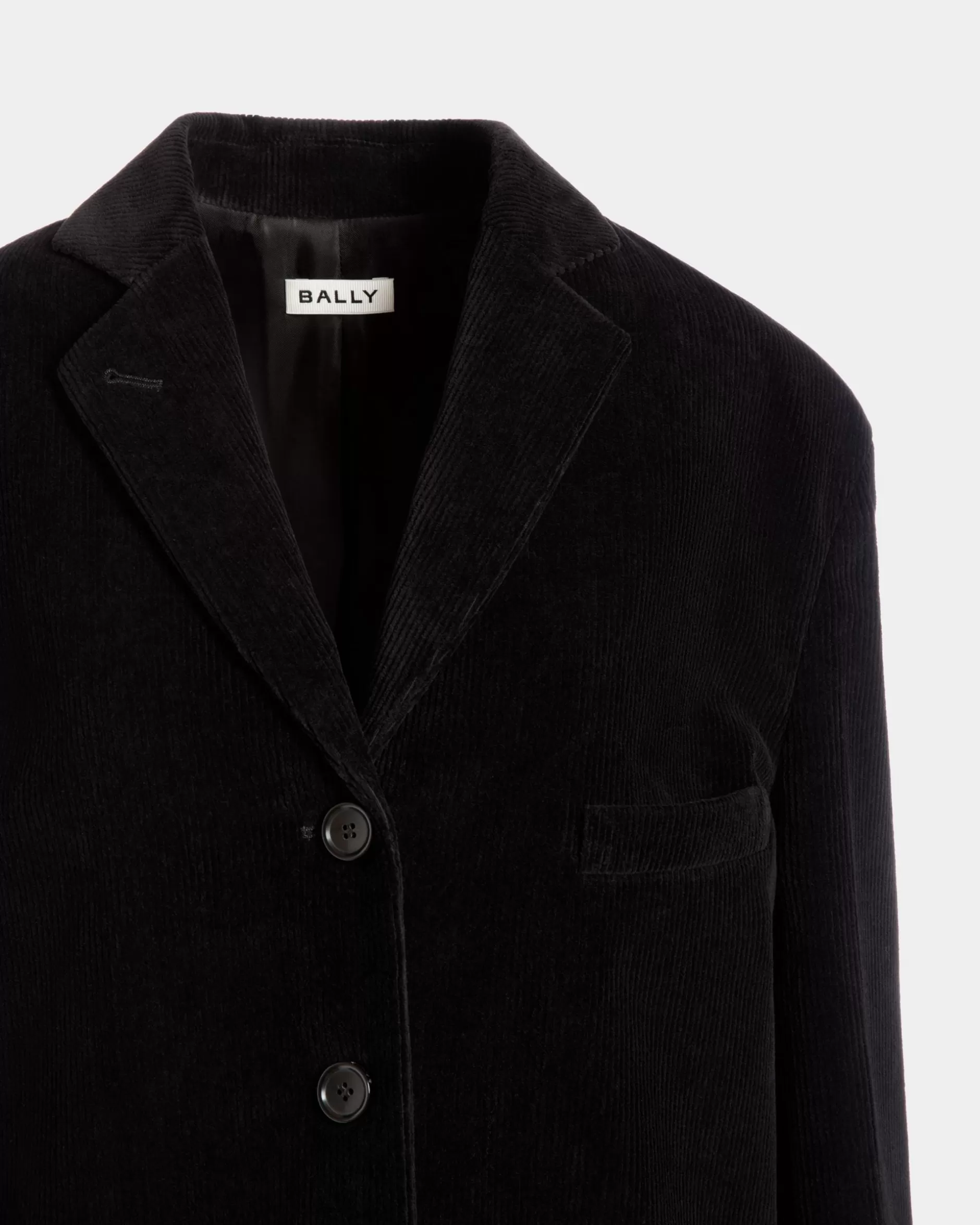 Bally Blazer In Black Cotton Corduroy Schwarz Cheap