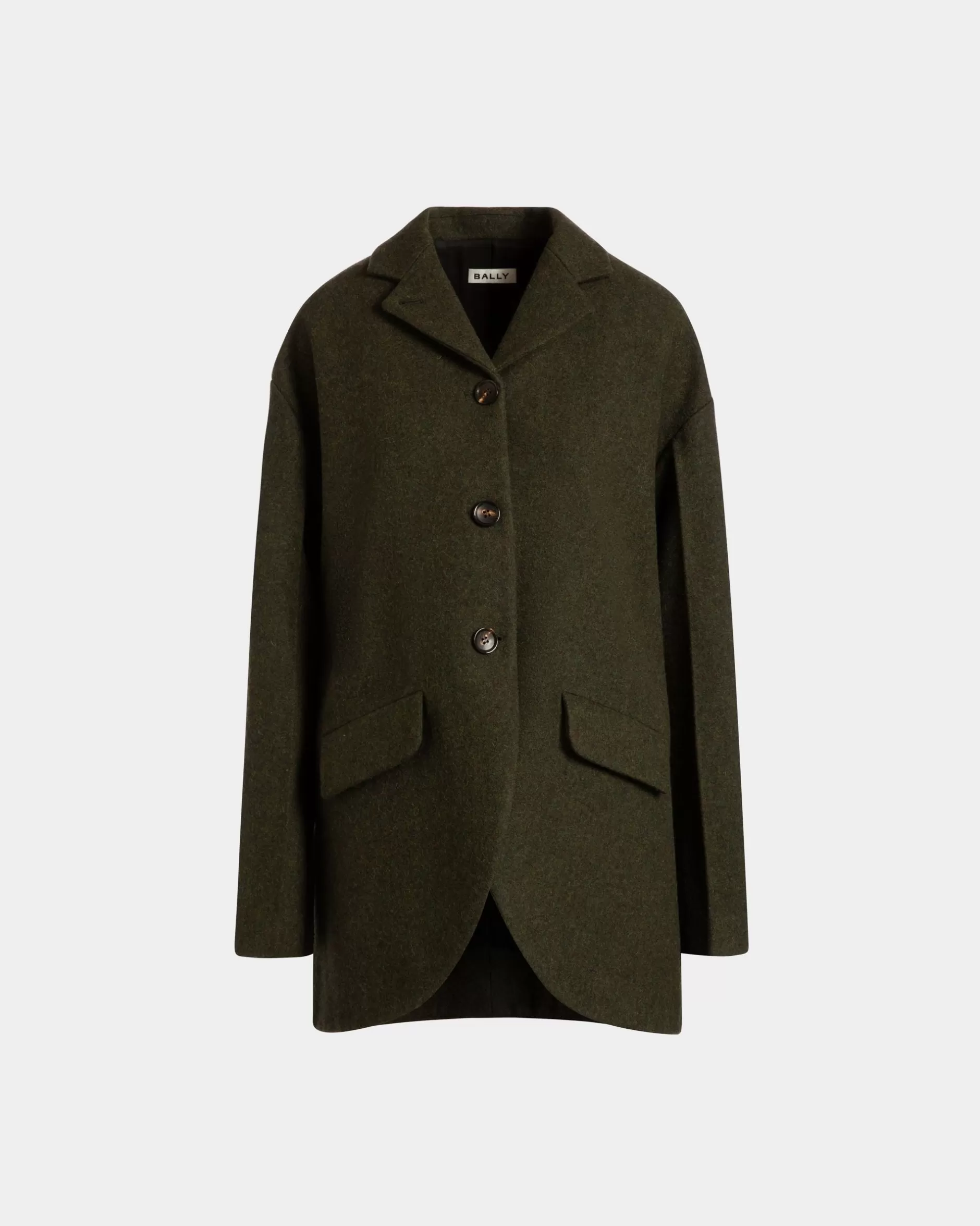 Bally Blazer In Dark Green Wool Grün Cheap