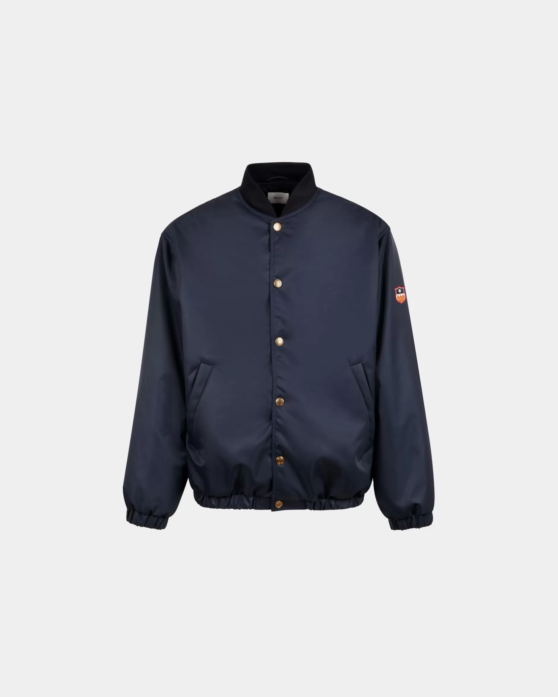 Bally Bomberjacke Aus Dunkelem Nylon Blau Shop