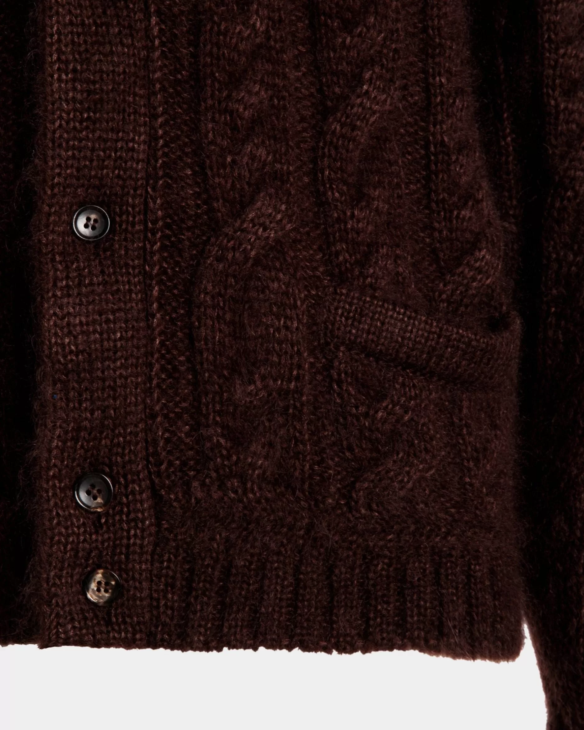 Bally Cardigan Aus em Mohair Und Seide Braun Flash Sale