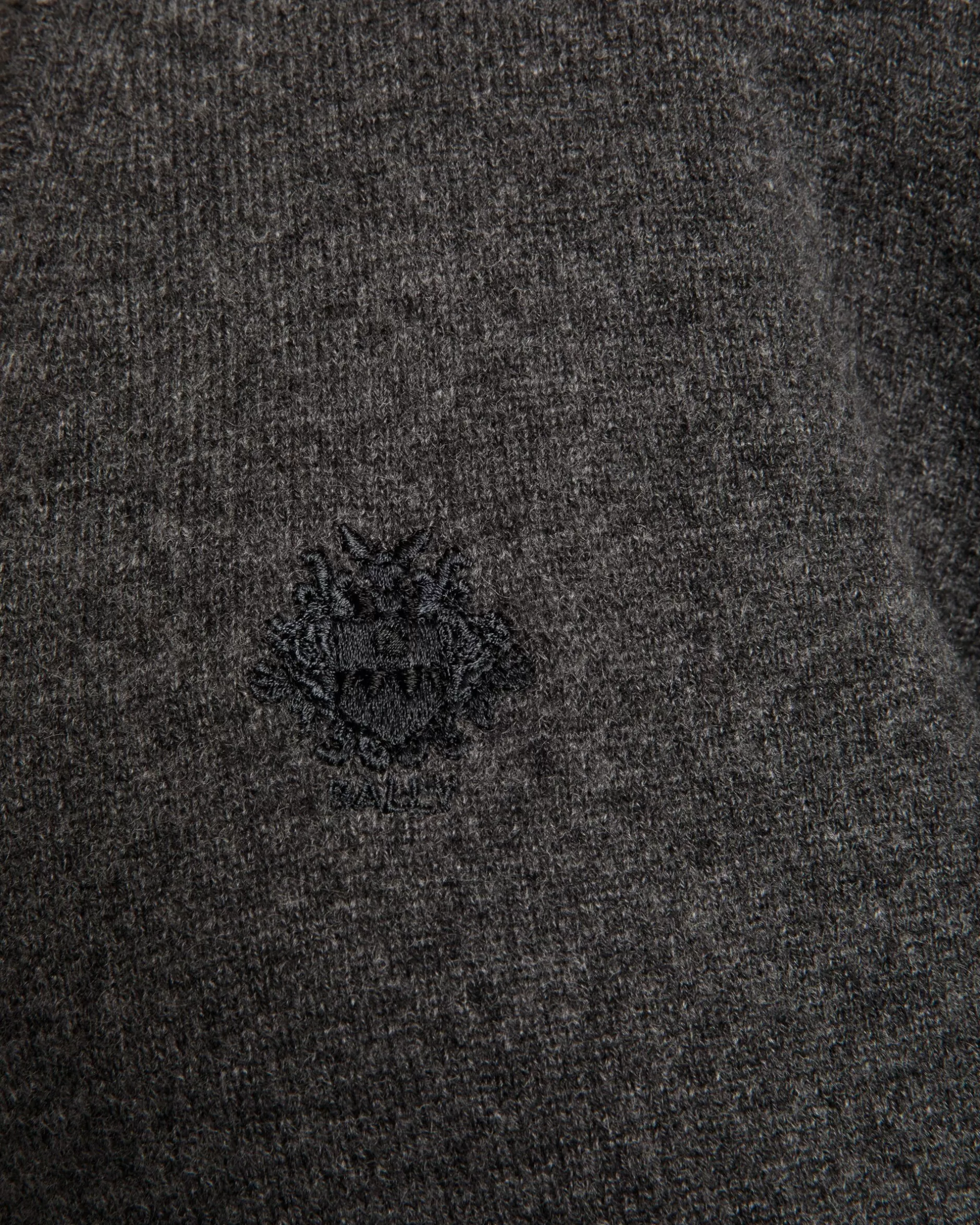 Bally Cardigan Aus Kaschmir In Dunkel Mit Crest-Logo Grau Outlet