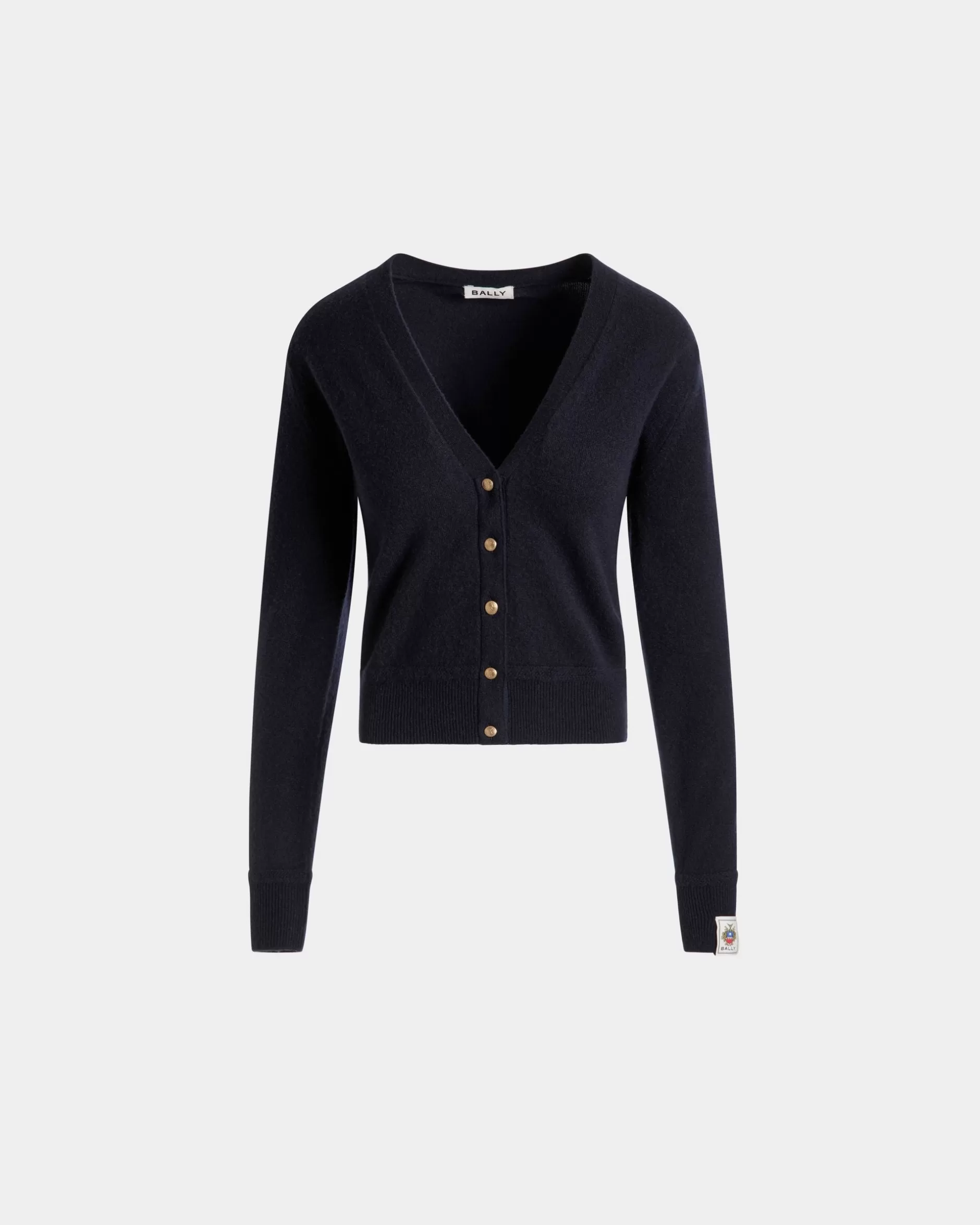 Bally Cardigan Aus Kaschmir In Navy Blue Blau Best Sale