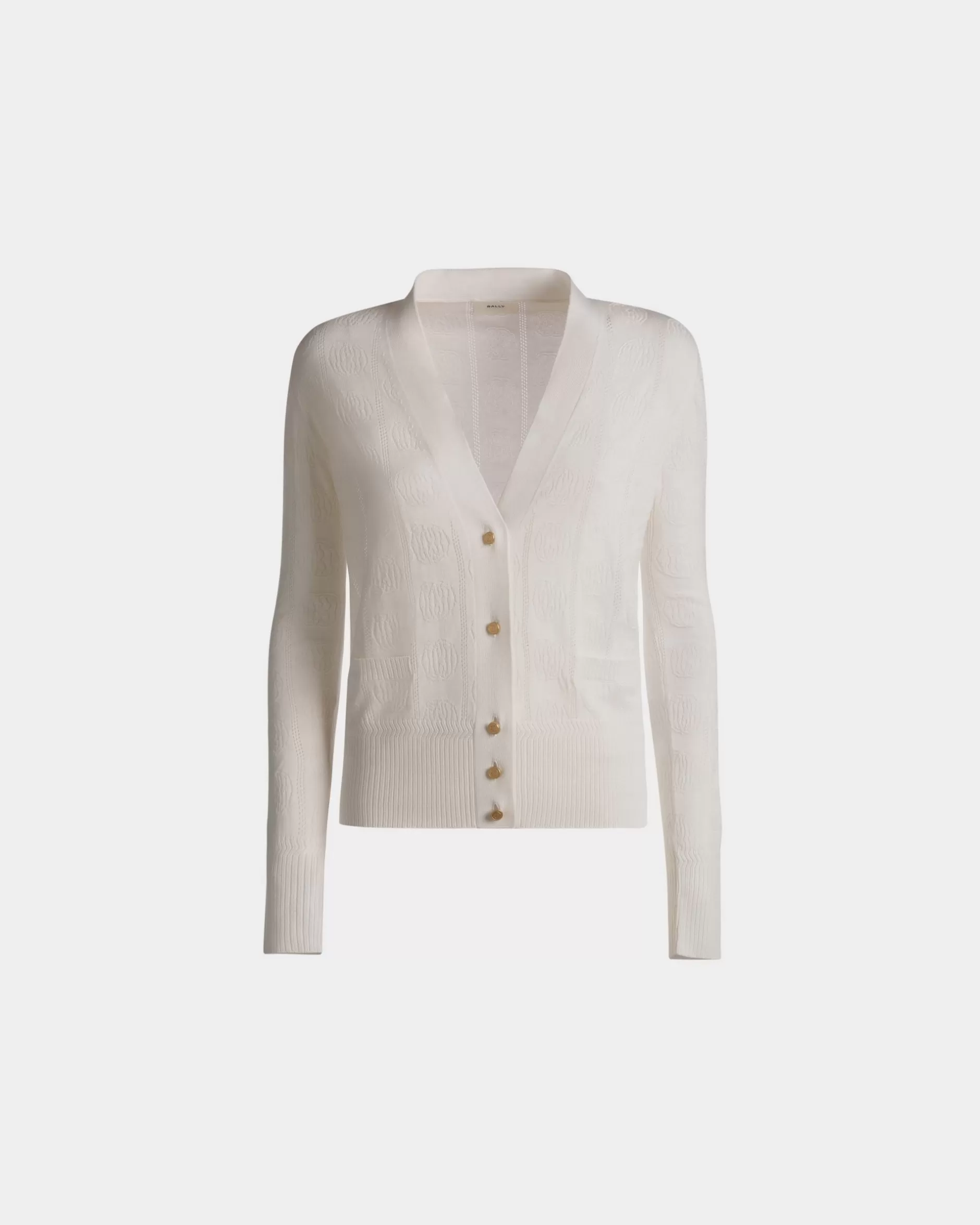 Bally Cardigan Aus Seidenmischung In Beige Sale