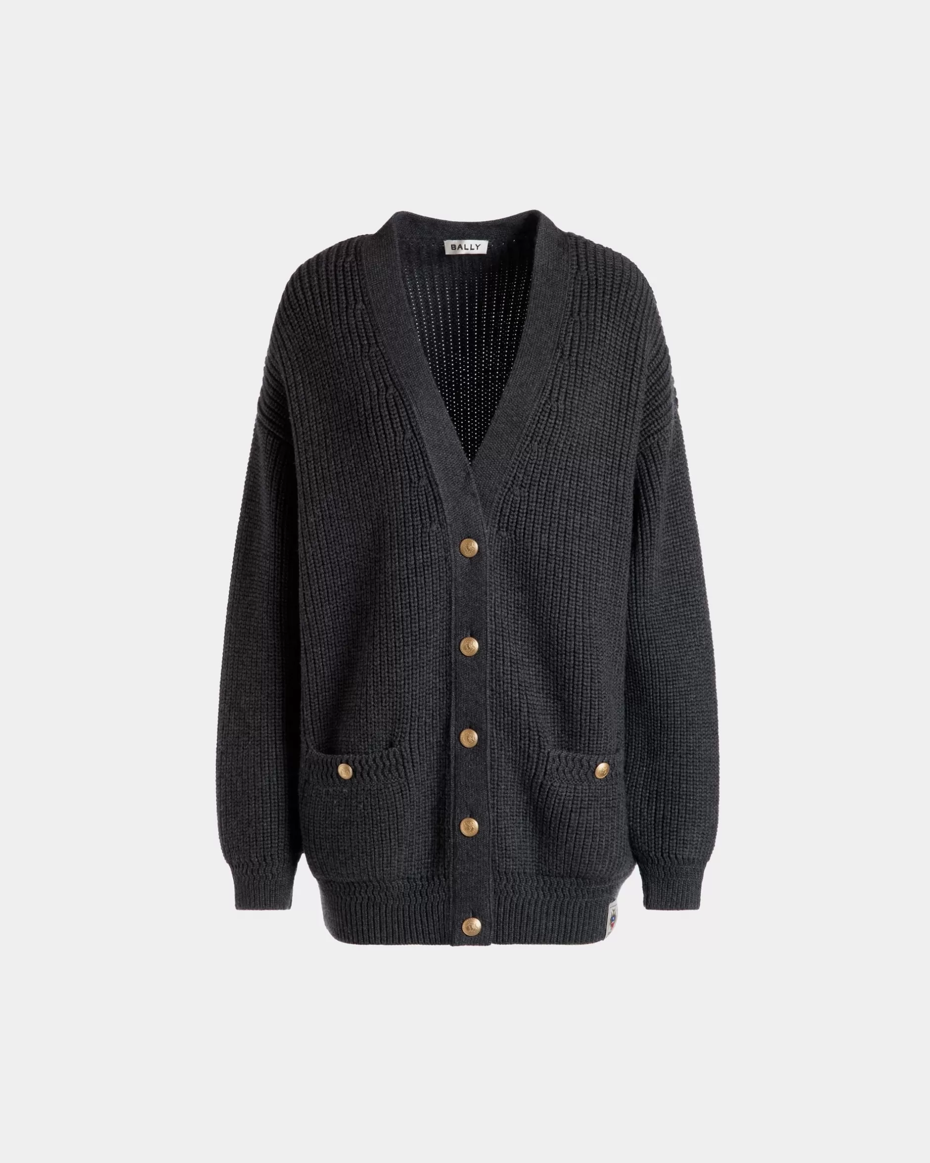 Bally Cardigan Aus Wolle In Dunkel Grau Hot