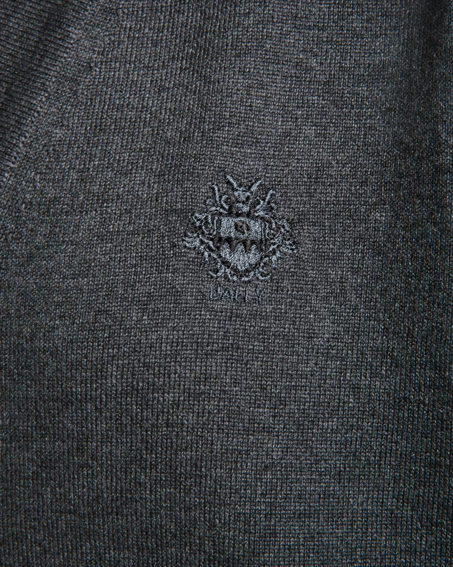 Bally Cardigan Aus Wolle In Dunkel Mit Crest Logo Grau Sale