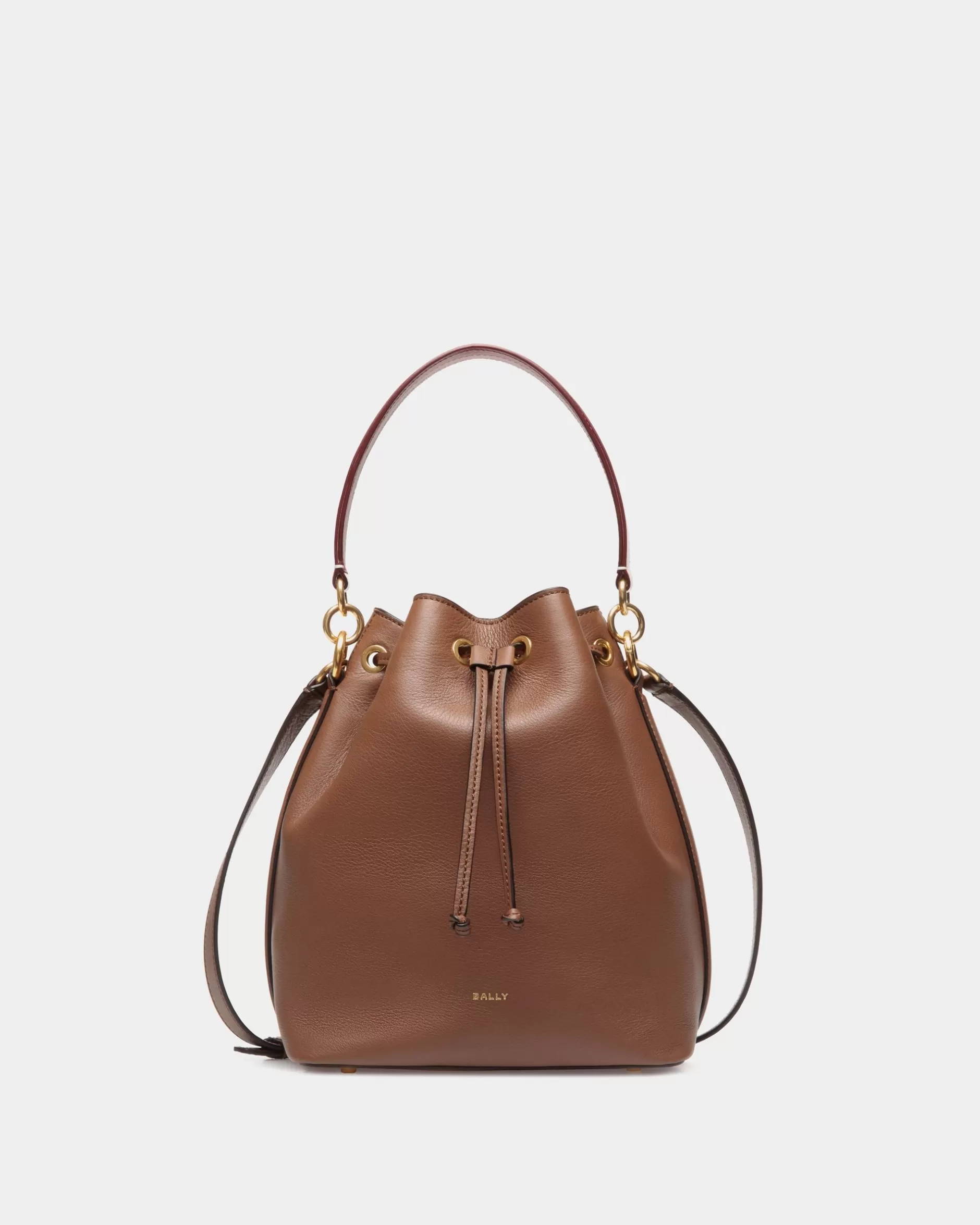 Bally Code Beuteltasche Aus Leder In Braun Flash Sale