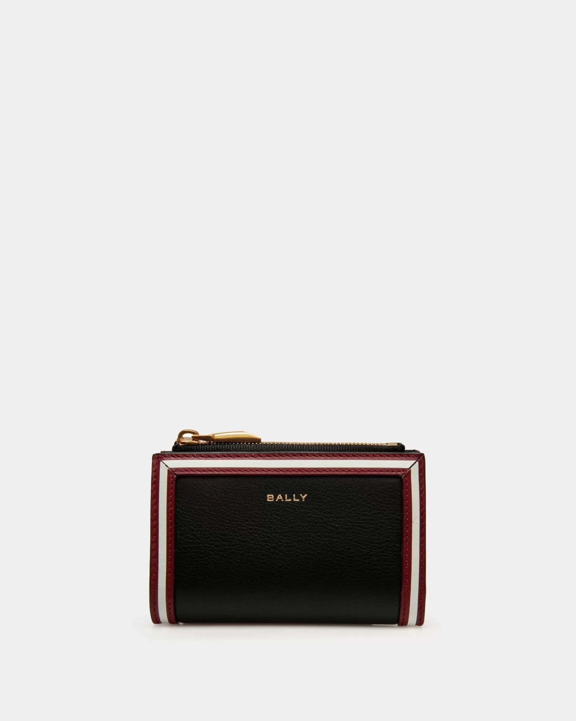 Bally Code Geldbörse Aus em Leder Schwarz New