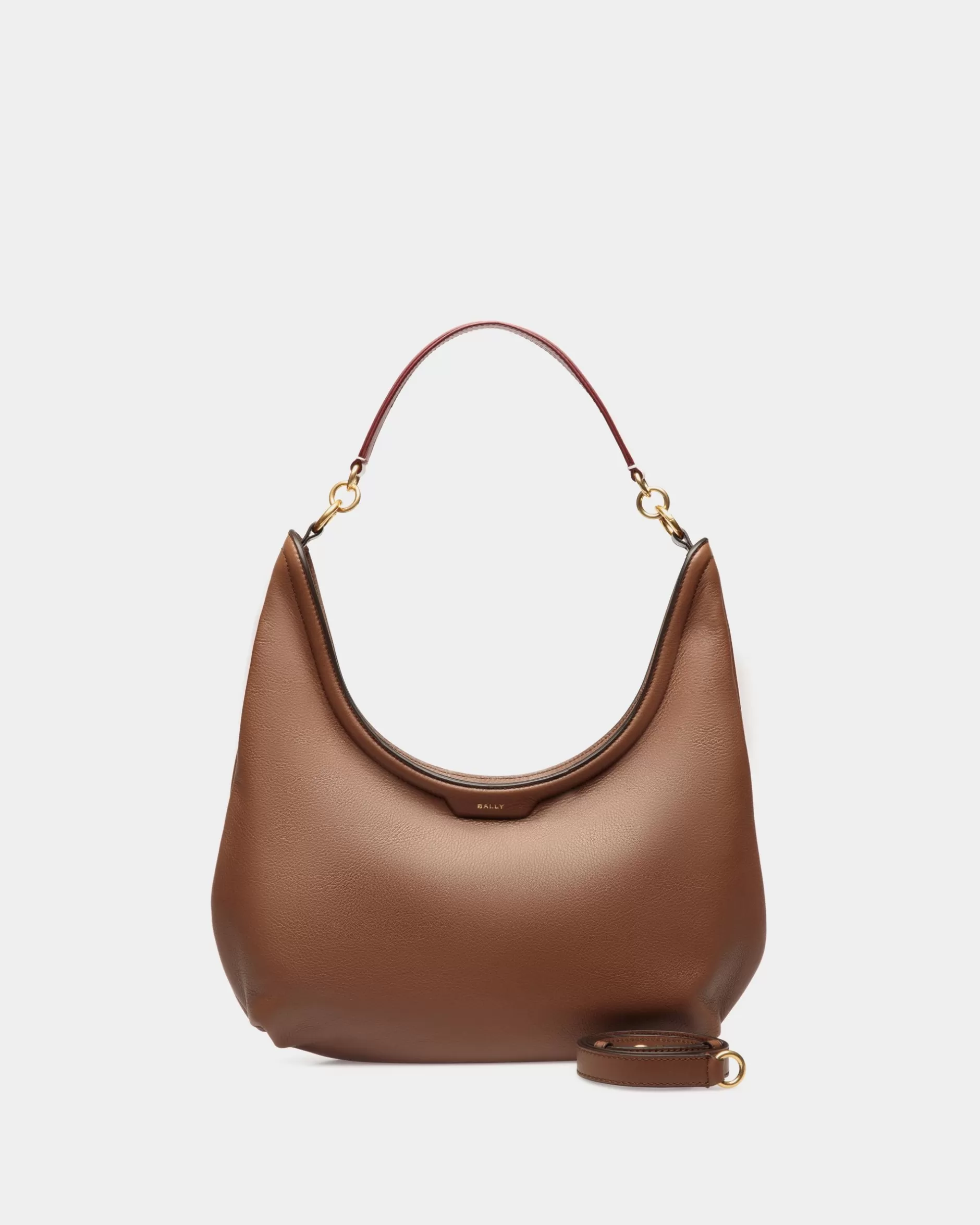 Bally Code Hobo-Tasche Aus Leder In Braun Flash Sale