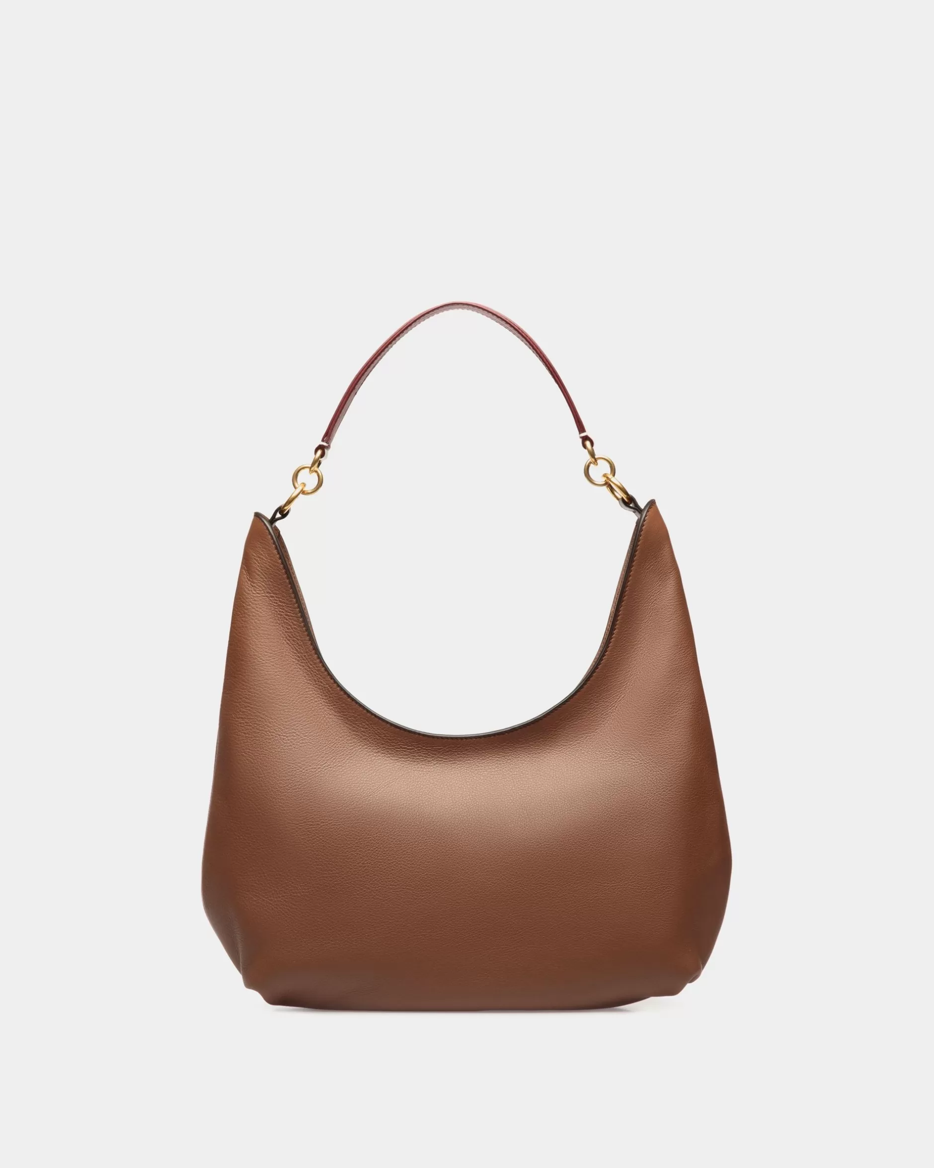 Bally Code Hobo-Tasche Aus Leder In Braun Flash Sale