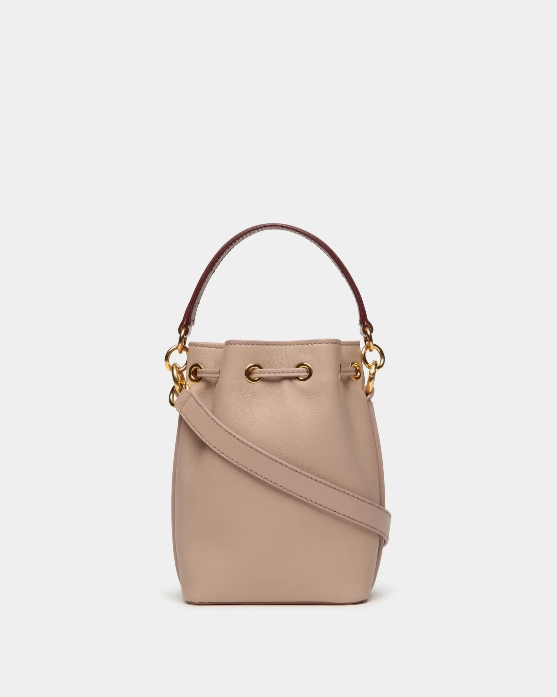 Bally Code Mini-Beuteltasche Aus Leder In Light Beige Discount