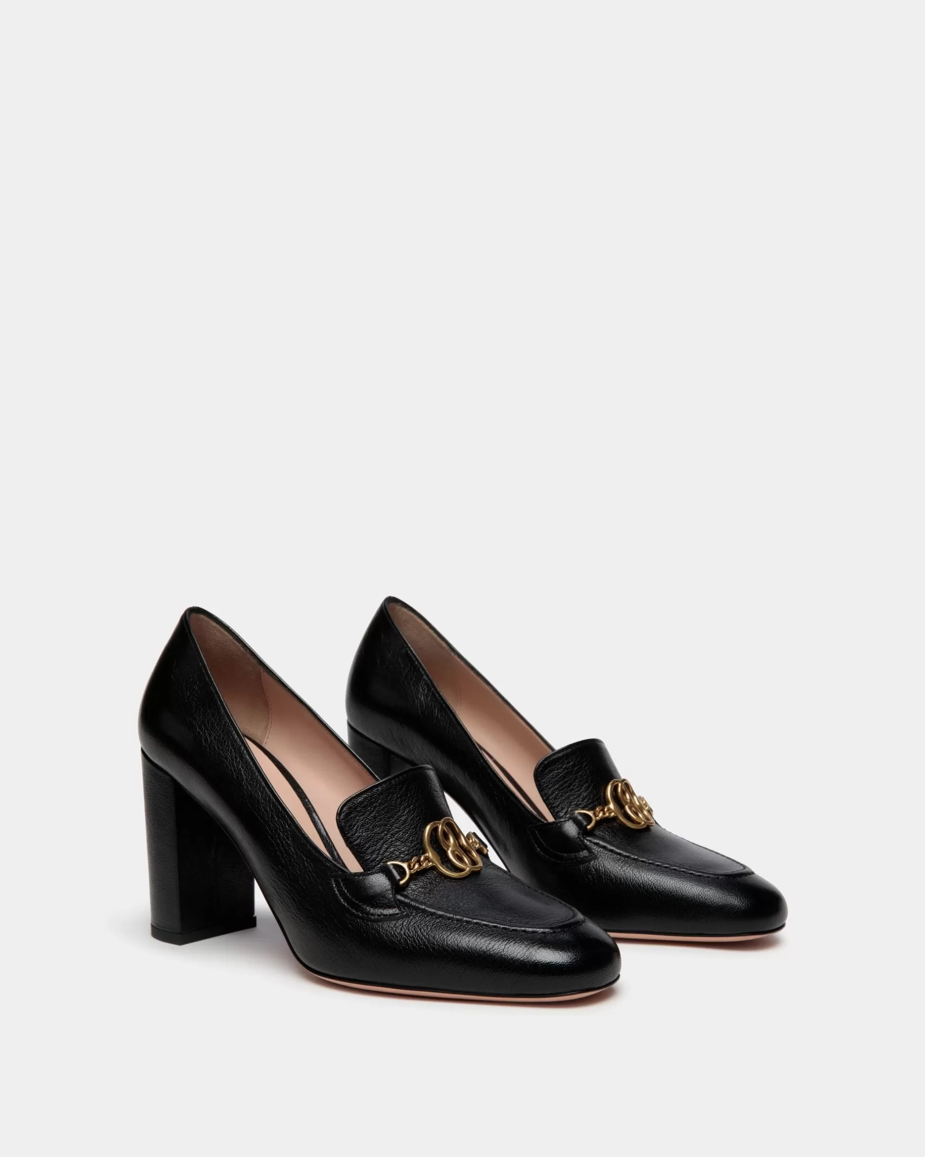 Bally Daily Emblem Pump Aus em Leder Schwarz Online