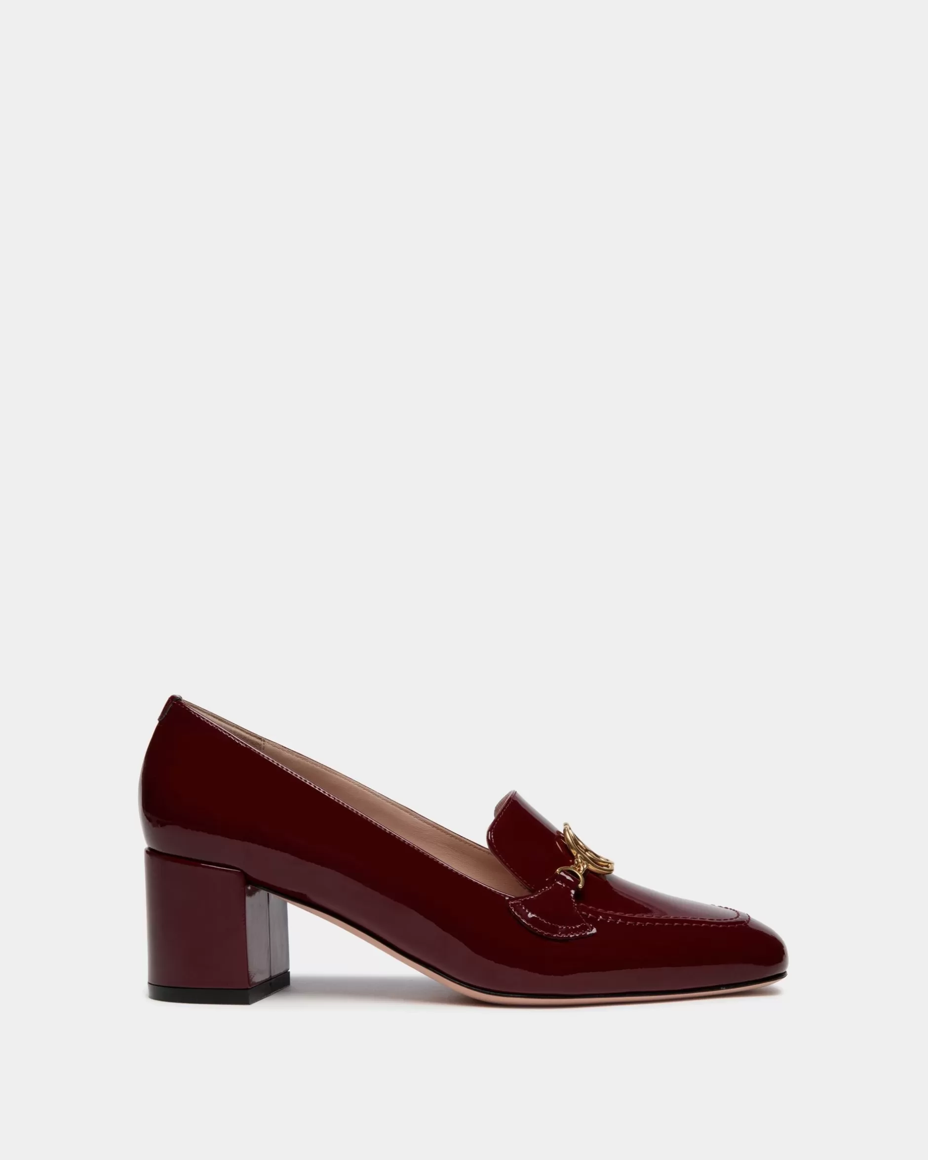 Bally Daily Emblem Pumps Aus Leder In Andorra Burgundy Best