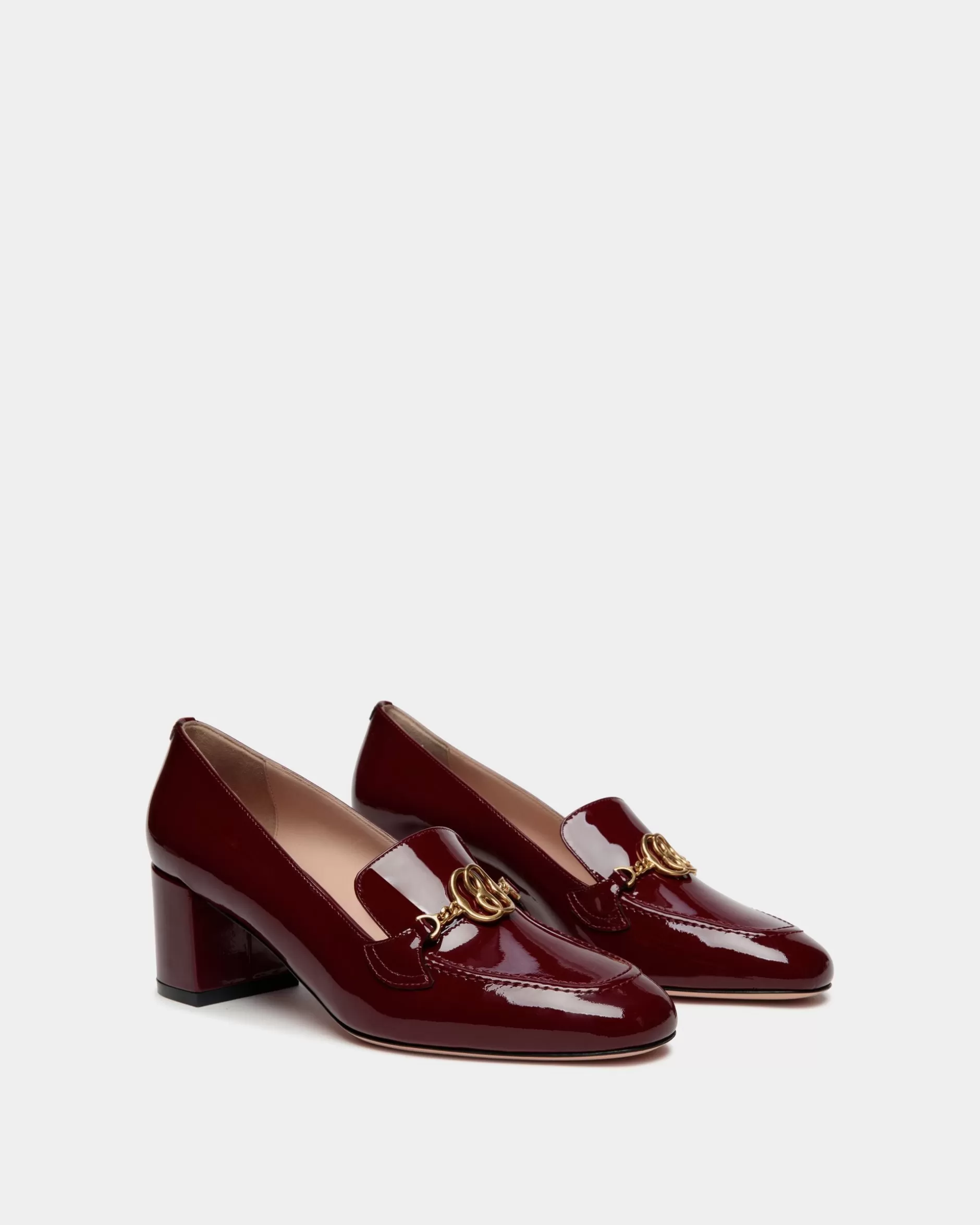 Bally Daily Emblem Pumps Aus Leder In Andorra Burgundy Best