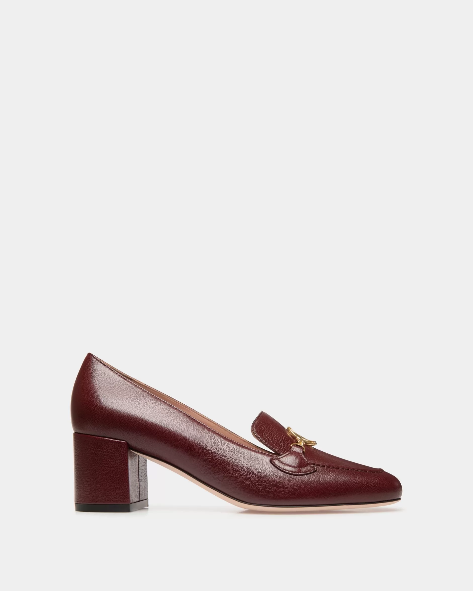 Bally Daily Emblem Pumps Aus Leder In Andorra Burgundy Best