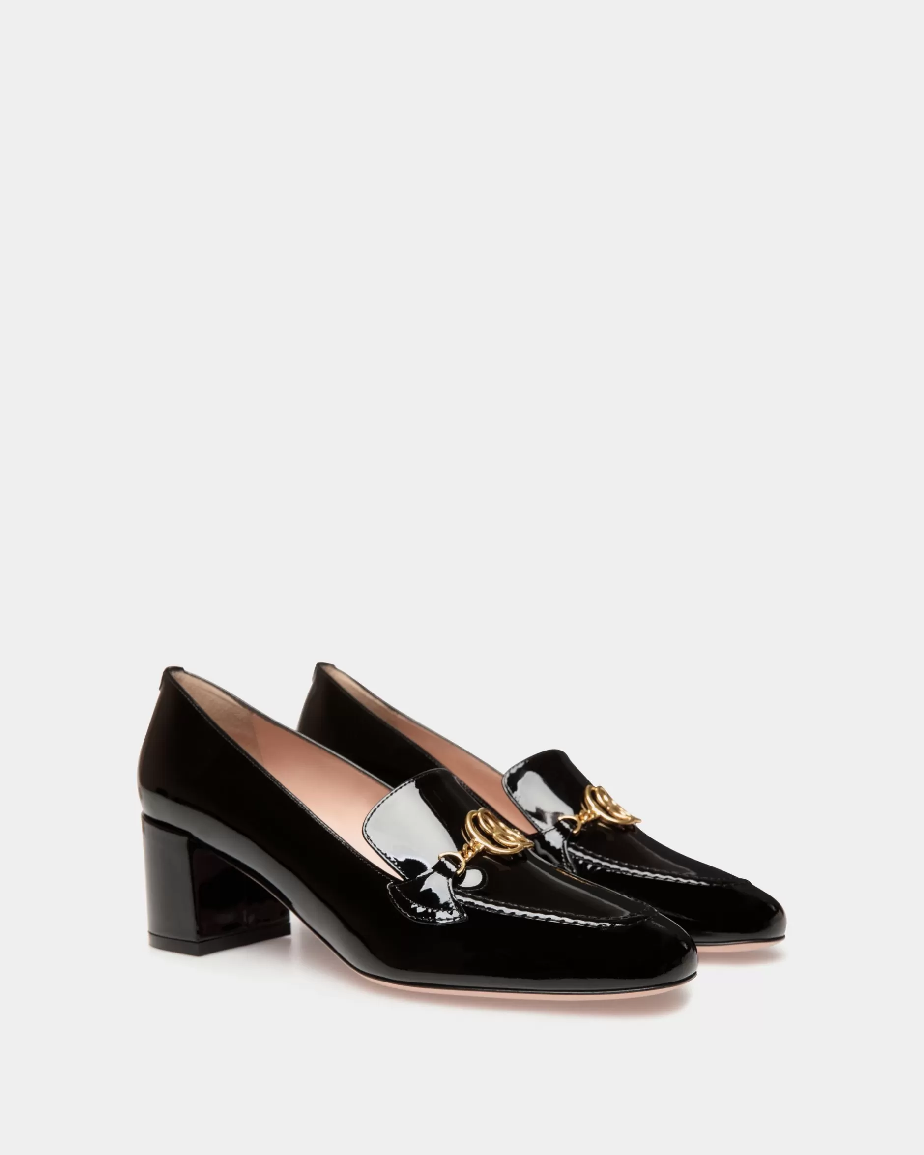 Bally Daily Emblem Pumps Aus em Lackleder Schwarz Best