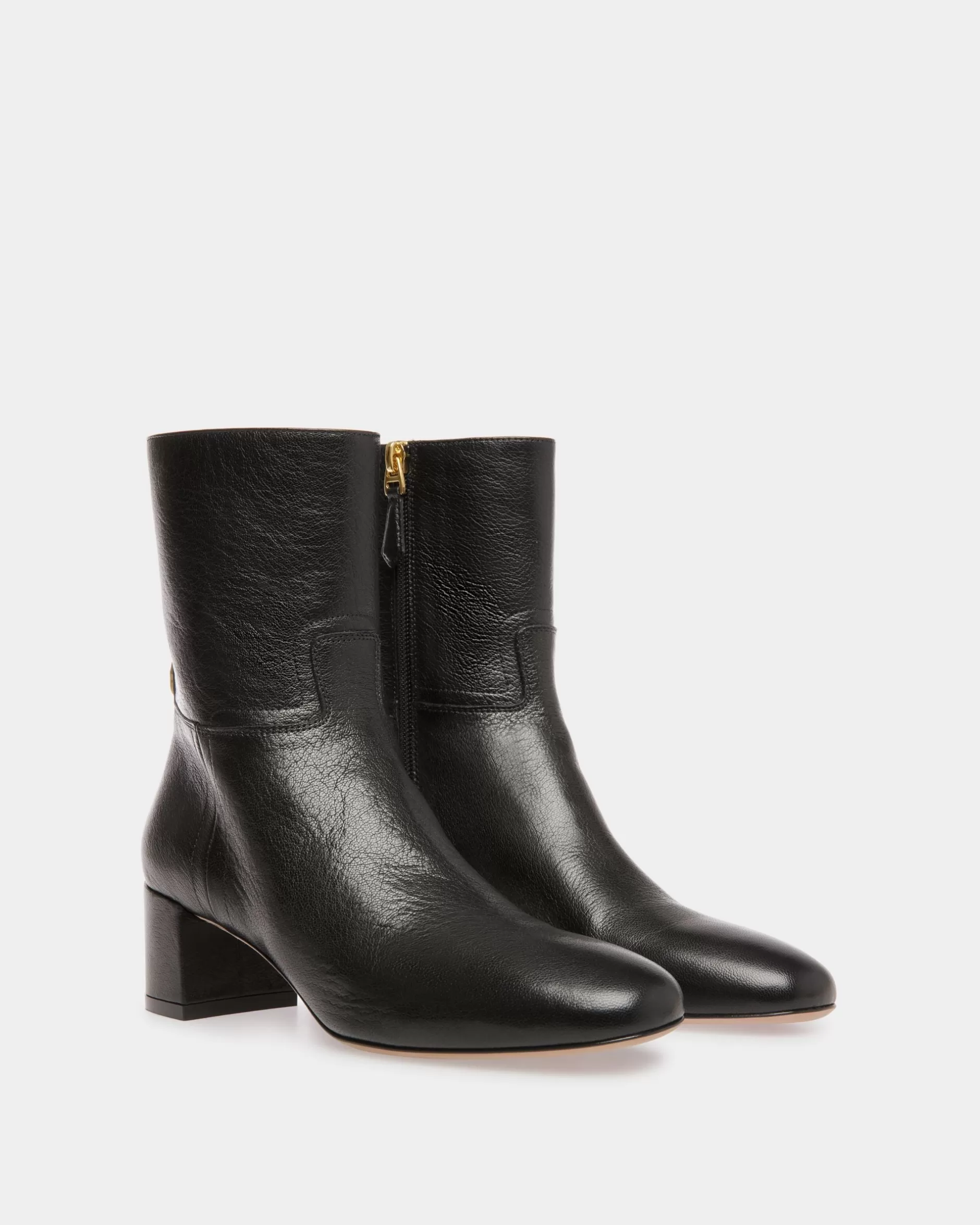 Bally Daily Emblem Stiefelette Aus Leder In Schwarz Online