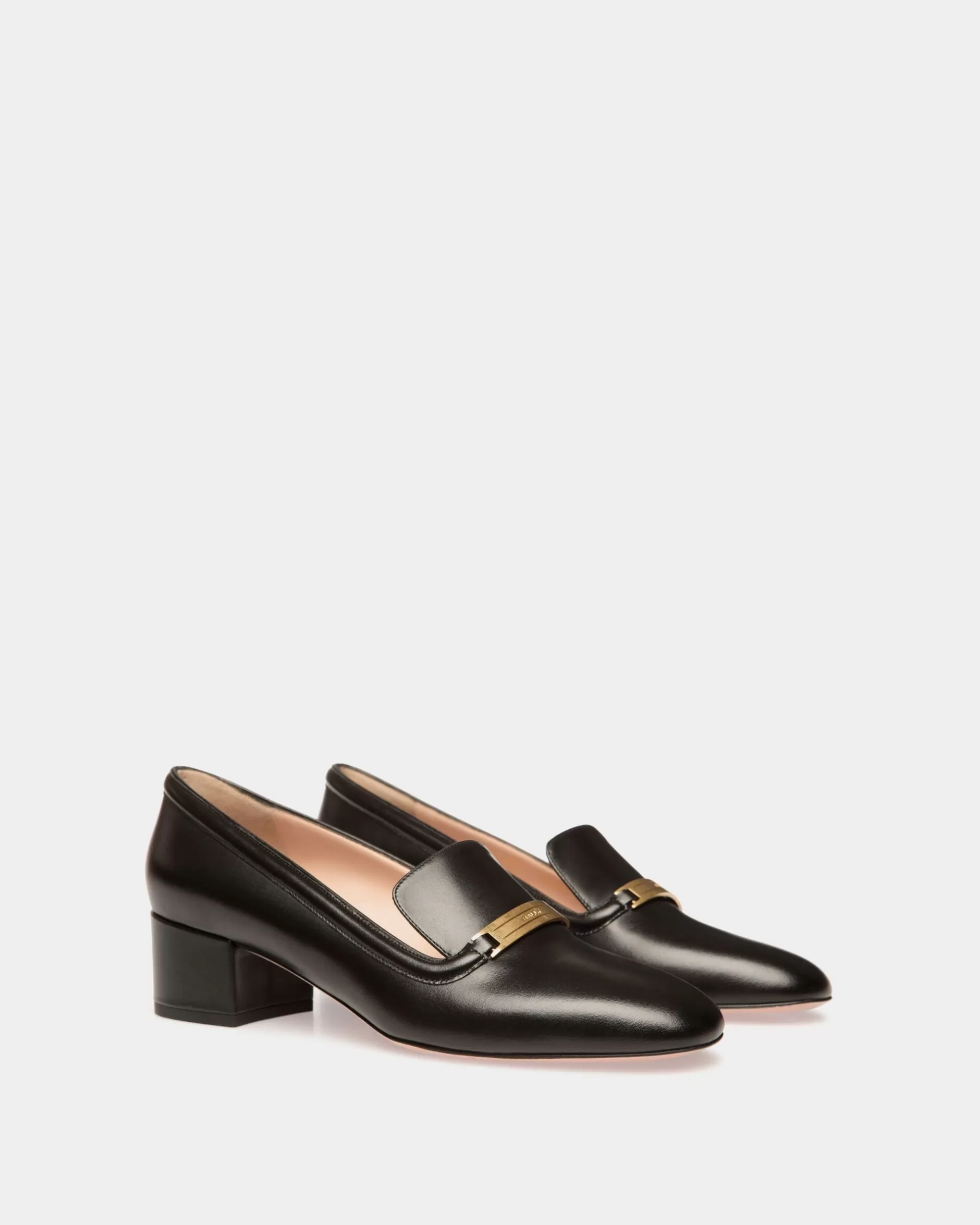 Bally Deco Pumps Aus Leder In Schwarz New