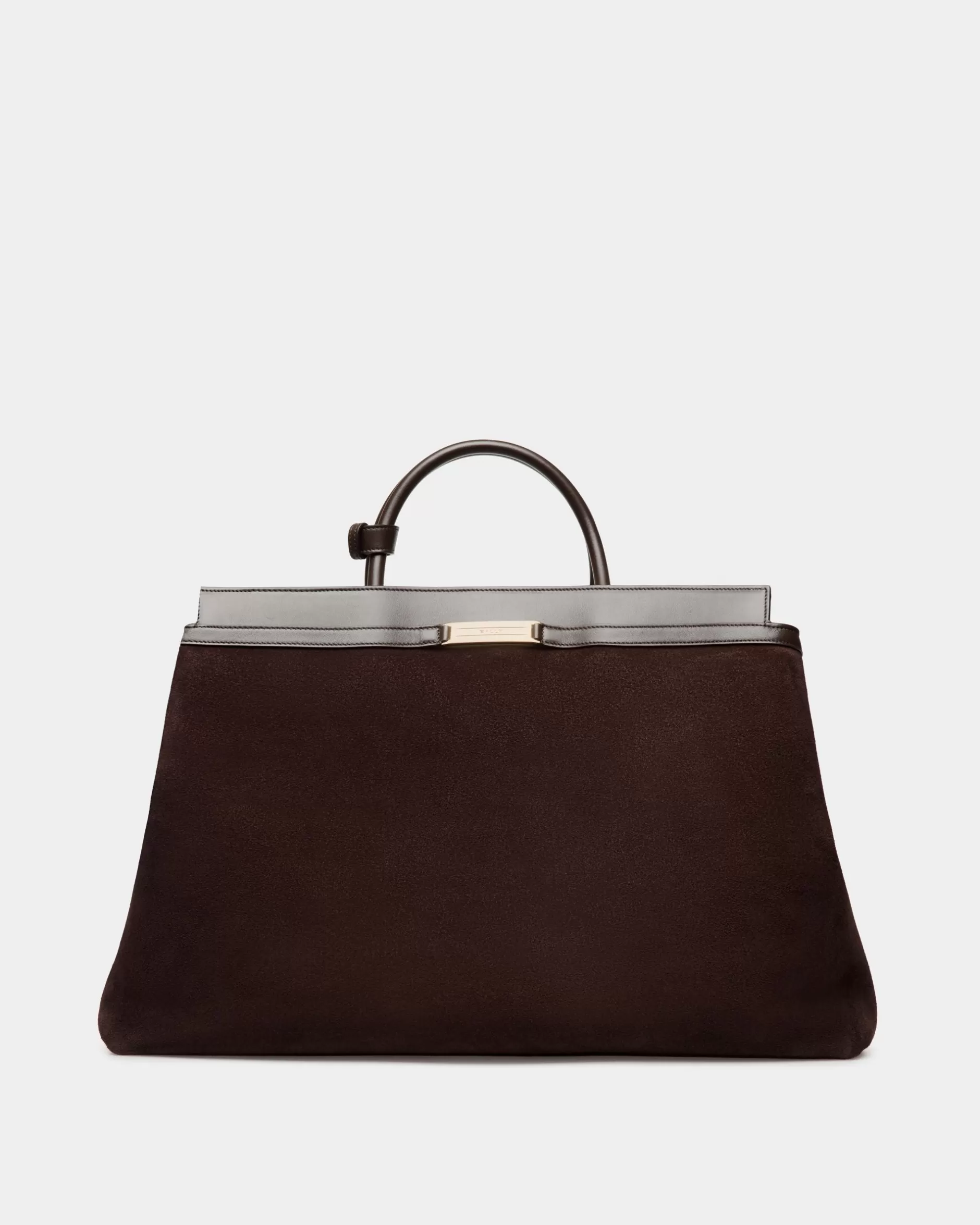 Bally Deco Reisetasche Aus Veloursleder Und Leder In Ebenholz Braun Shop