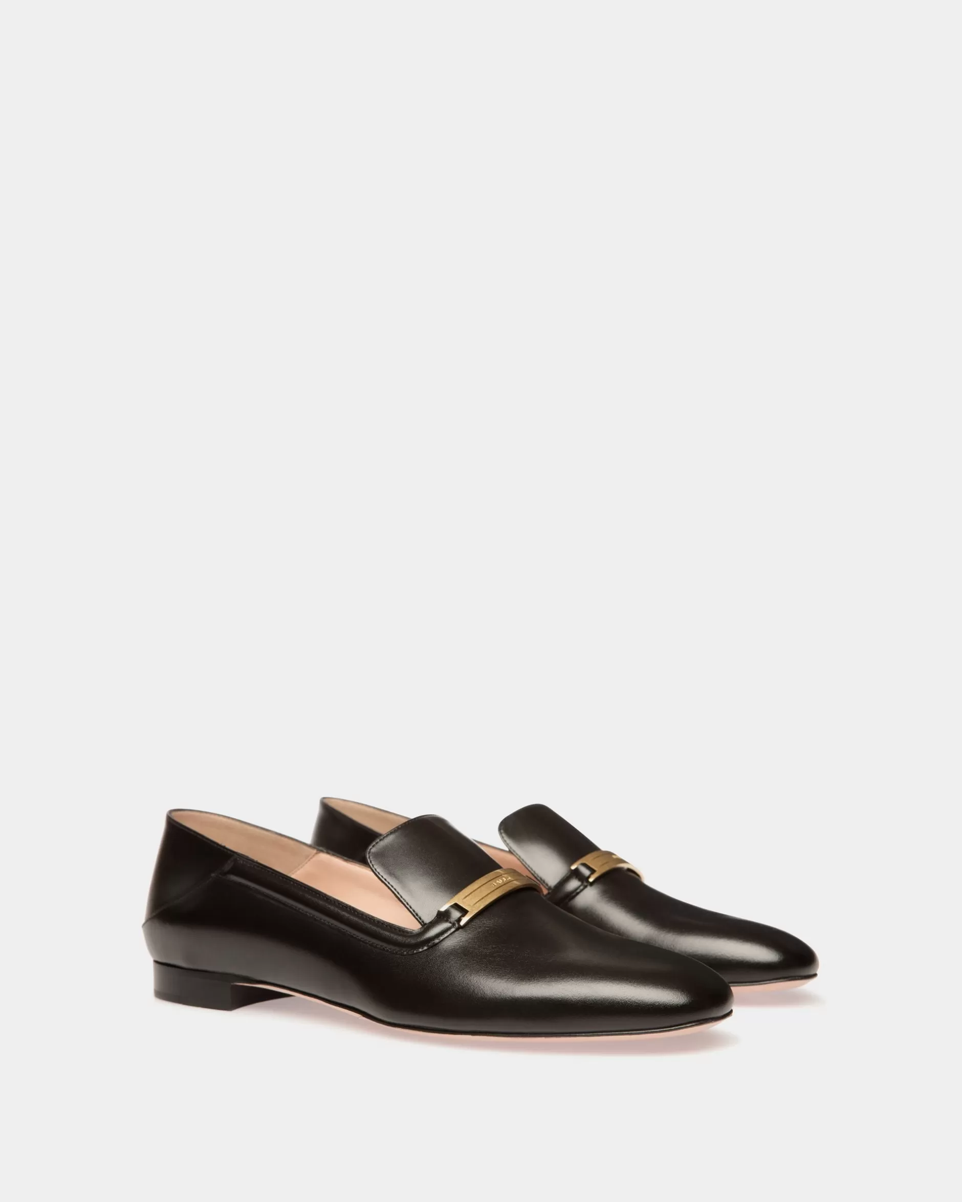 Bally Deco Slipper Aus Leder In Schwarz Discount