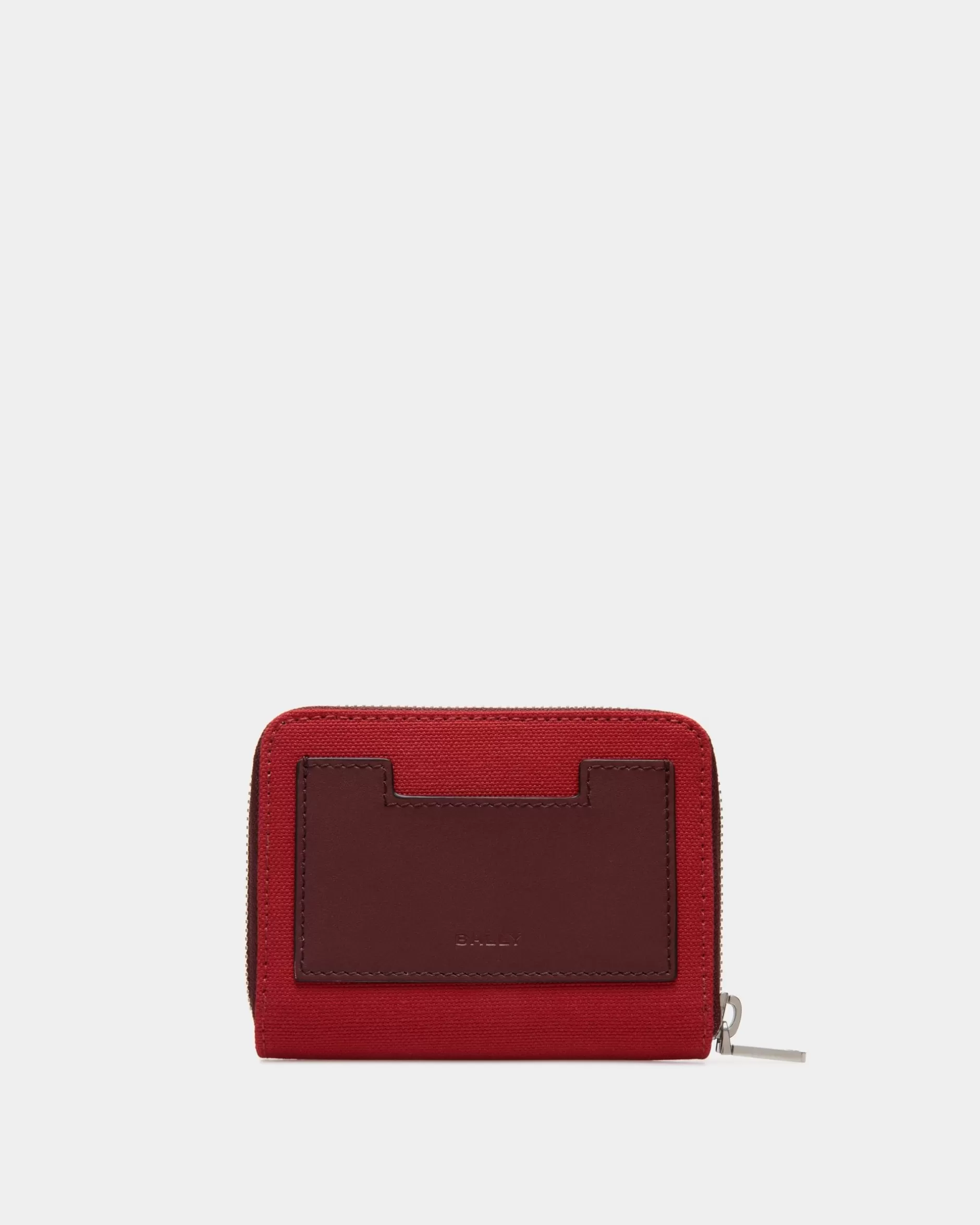 Bally Easy Brieftasche Aus Baumwollcanvas In Candy Red Rot Outlet