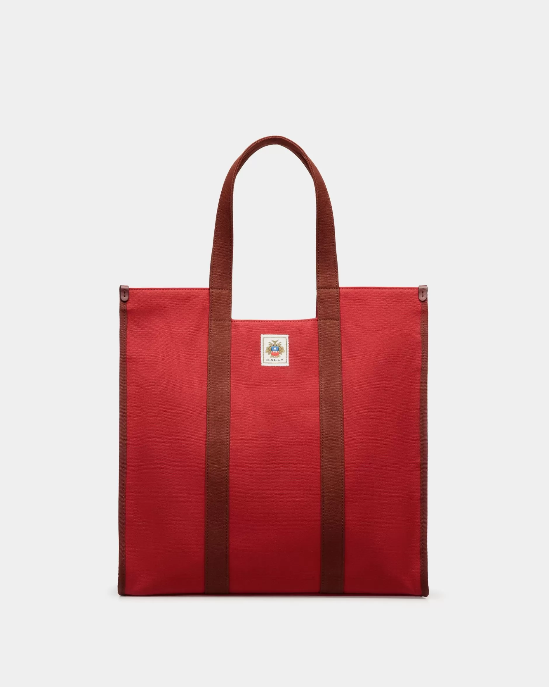 Bally Easy Tragetasche Aus Baumwollcanvas In Candy Red Rot Cheap