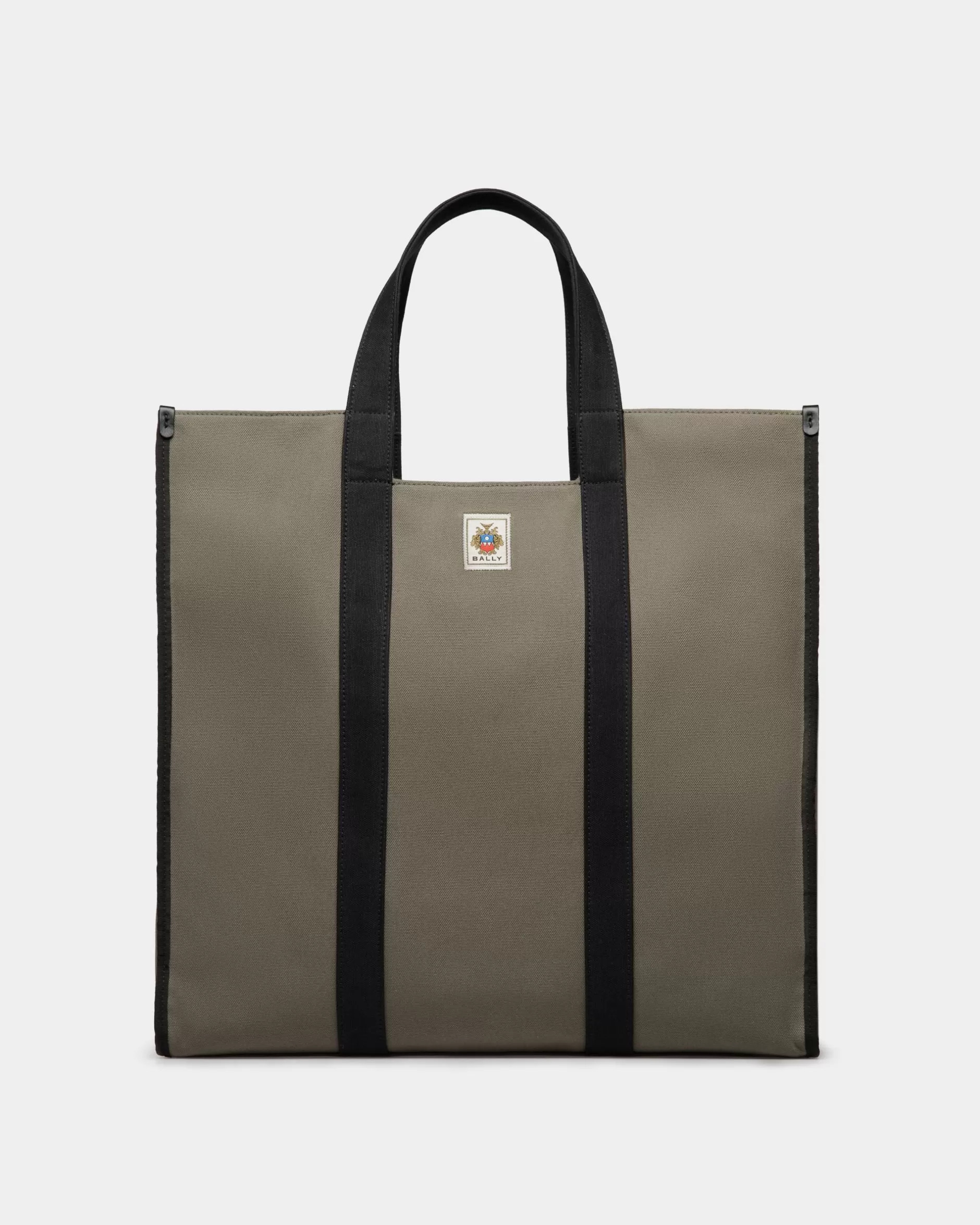 Bally Easy Tragetasche Aus Baumwollcanvas In Military Green Grün Online